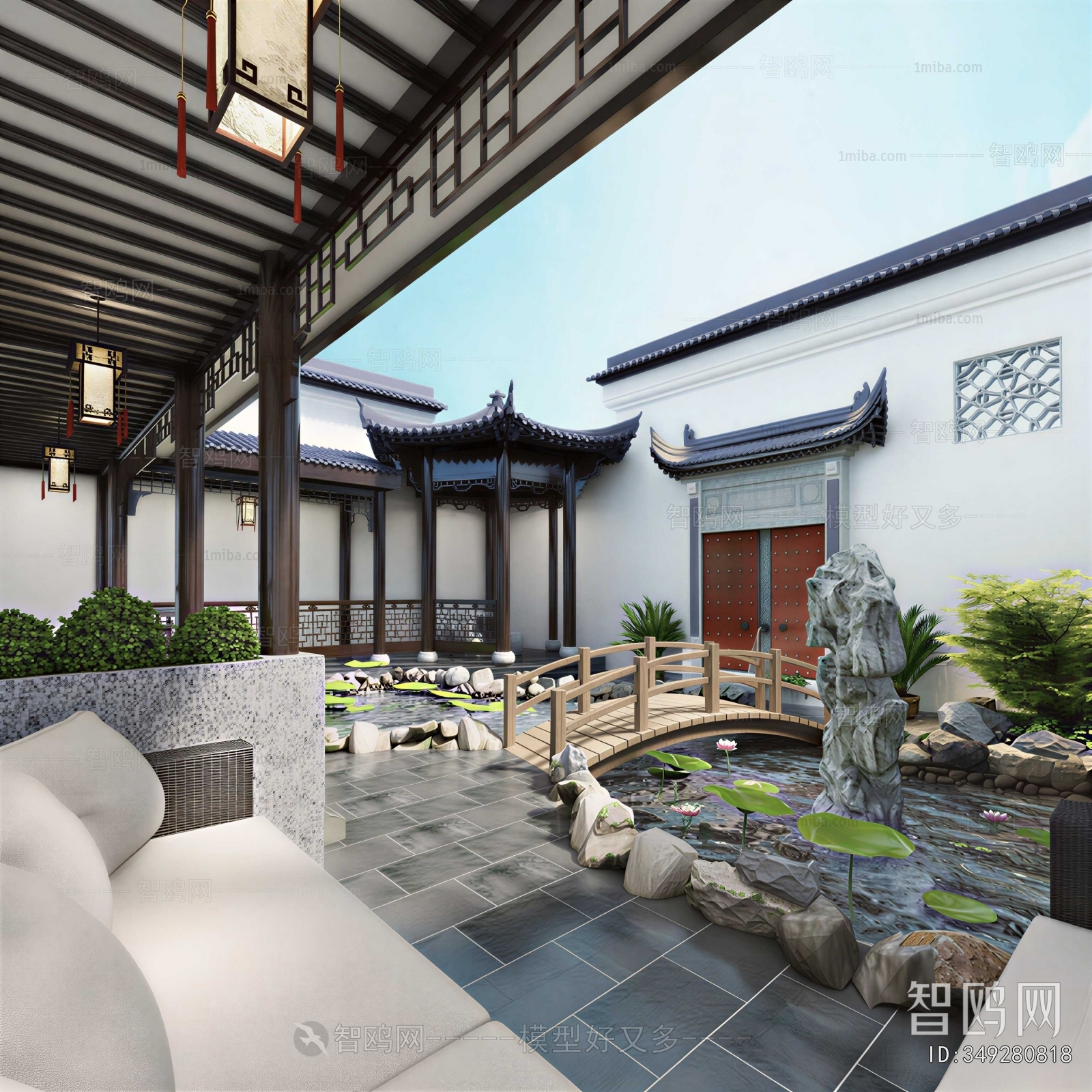 New Chinese Style Courtyard/landscape