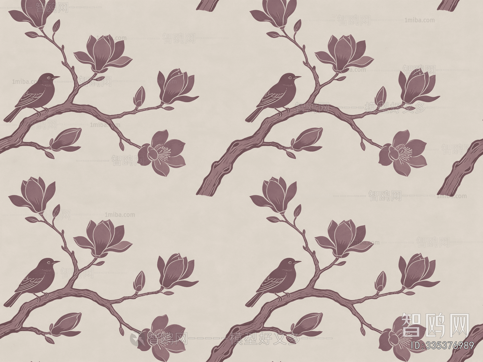 Animal And Plant Pattern Wallpaper