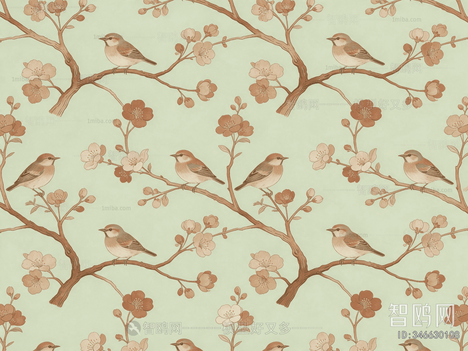 Animal And Plant Pattern Wallpaper