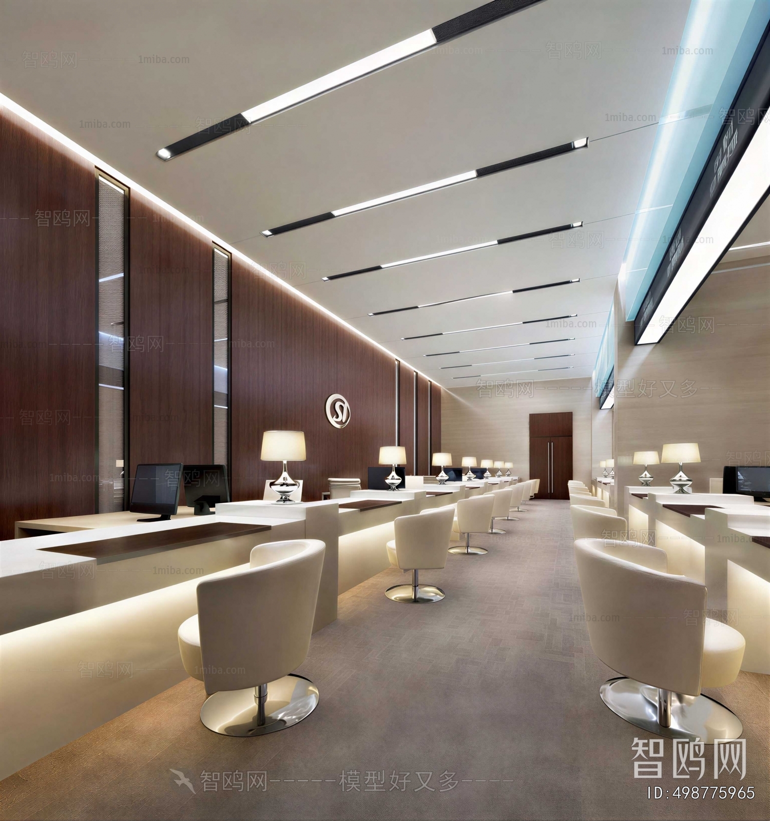 Modern Office Reception Desk
