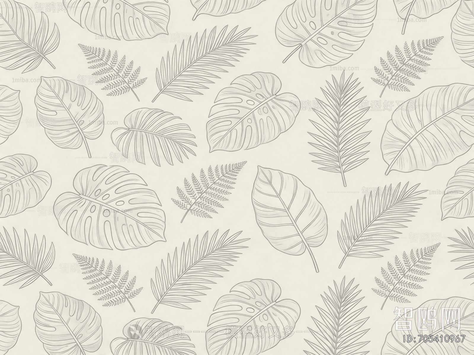 Animal And Plant Pattern Wallpaper