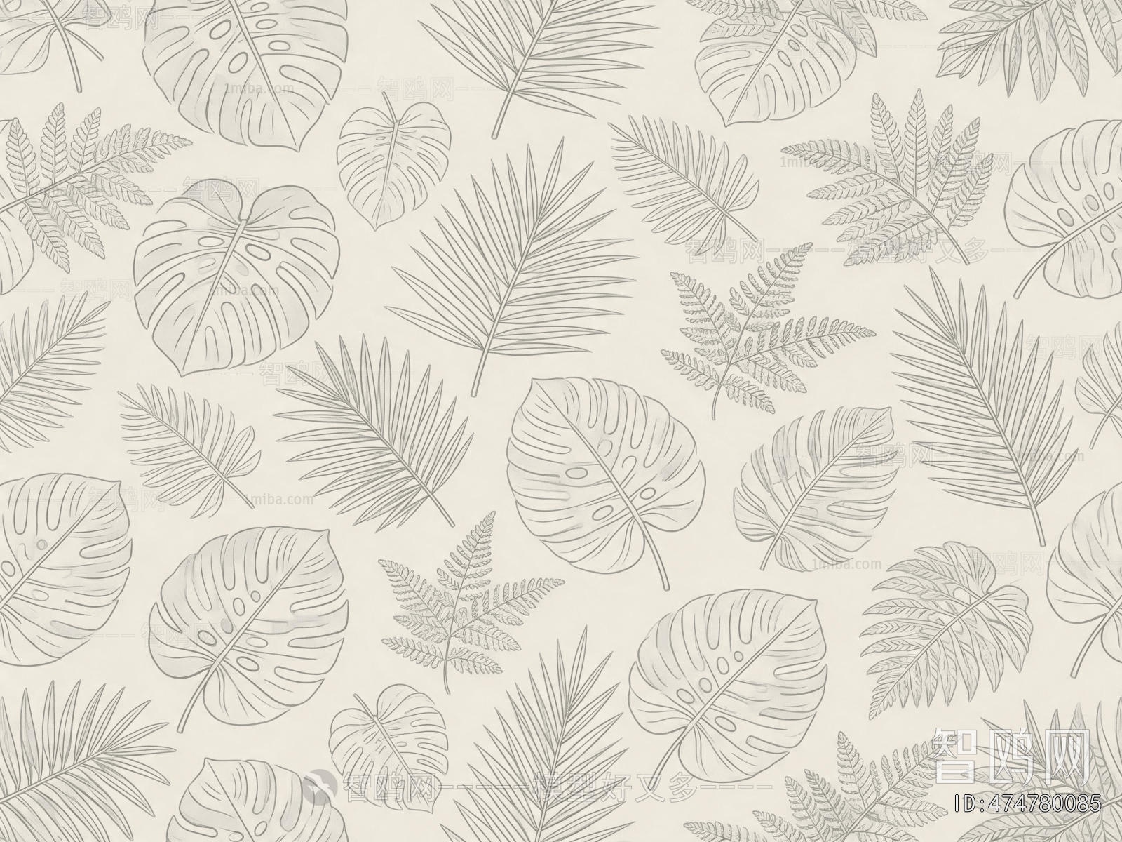Animal And Plant Pattern Wallpaper