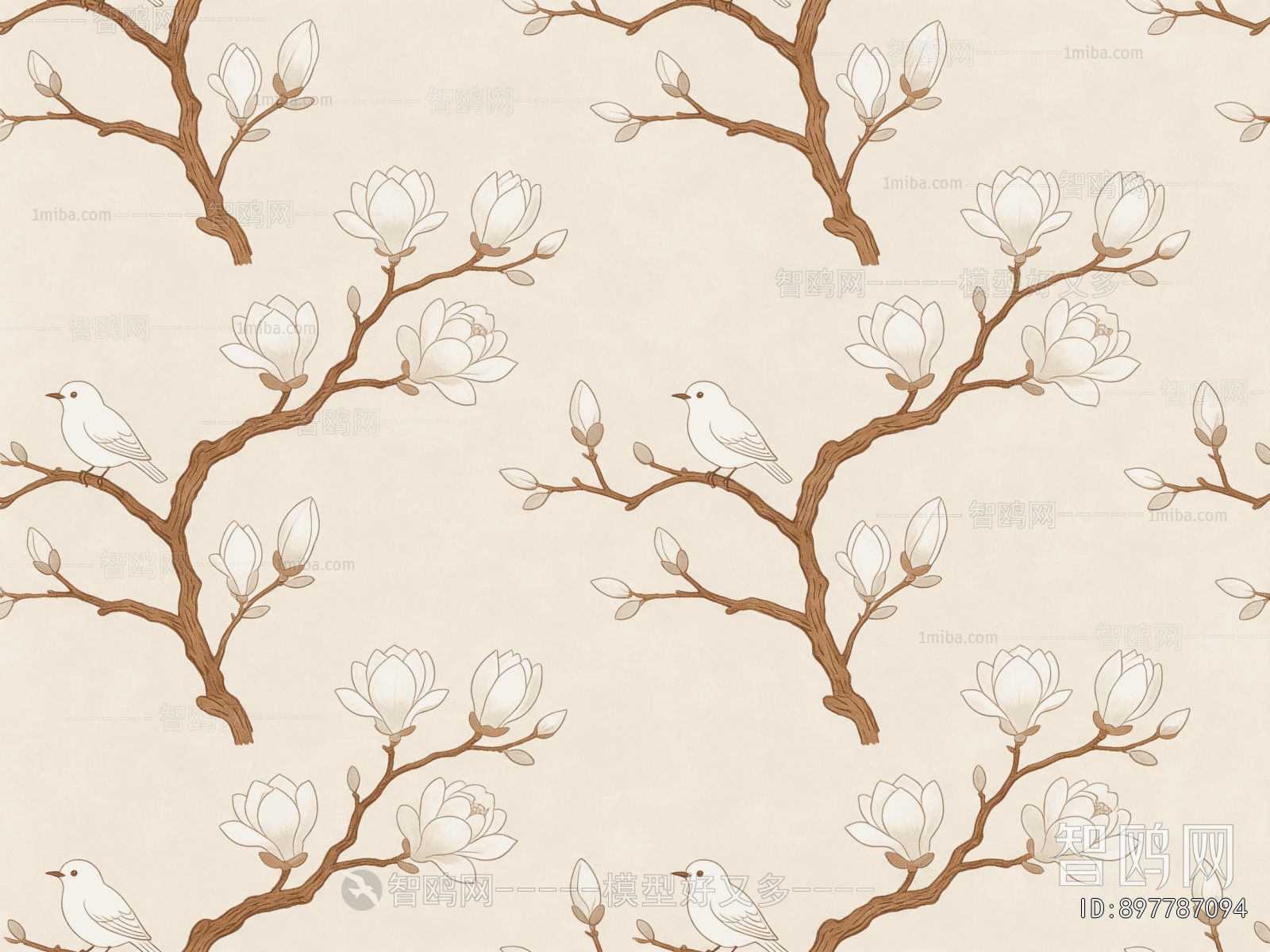 Animal And Plant Pattern Wallpaper