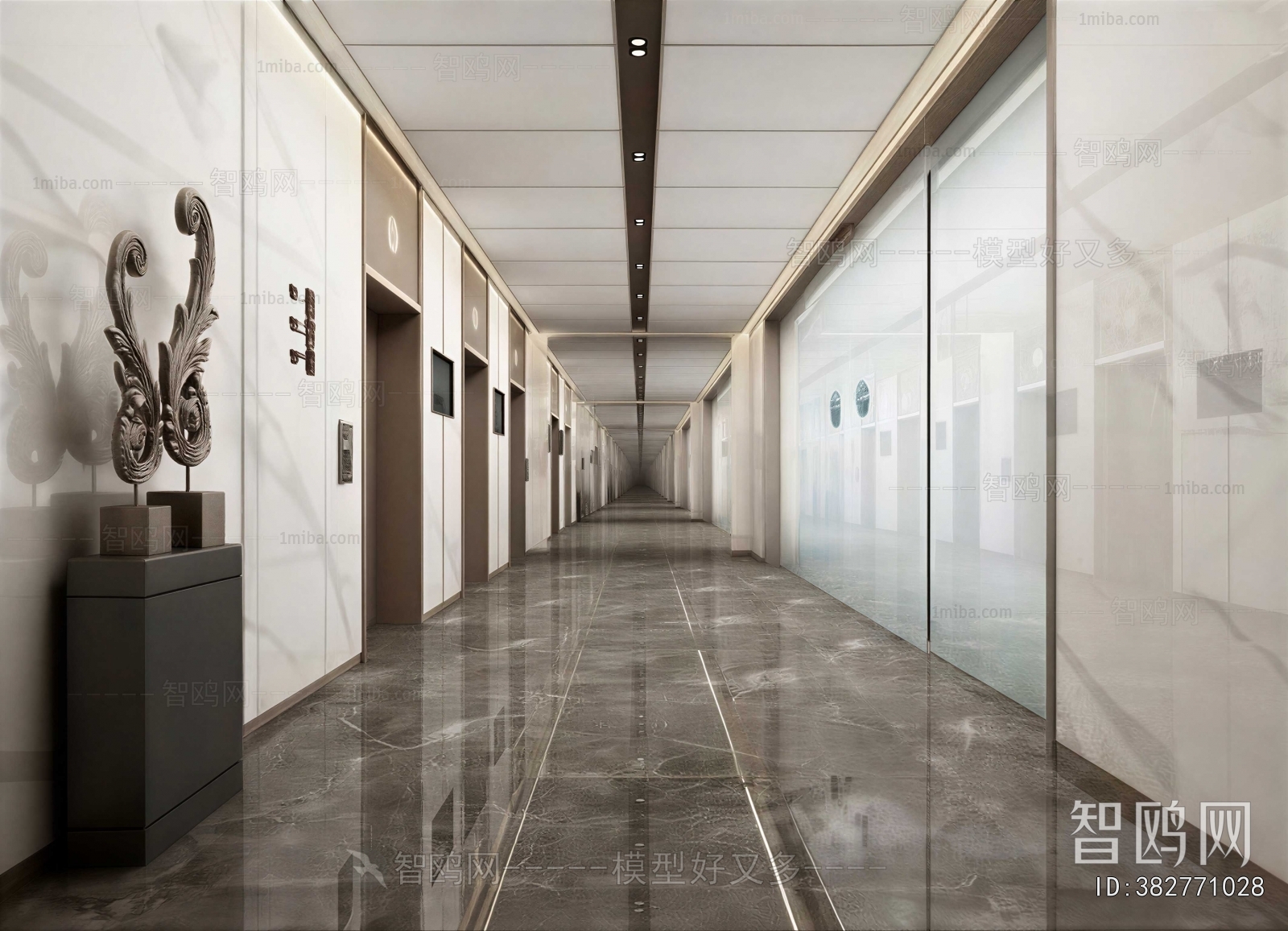 Modern Corridor/elevator Hall