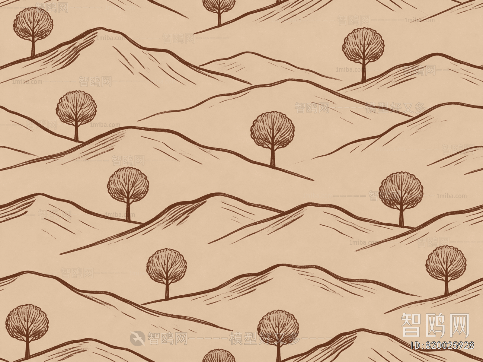 Animal And Plant Pattern Wallpaper