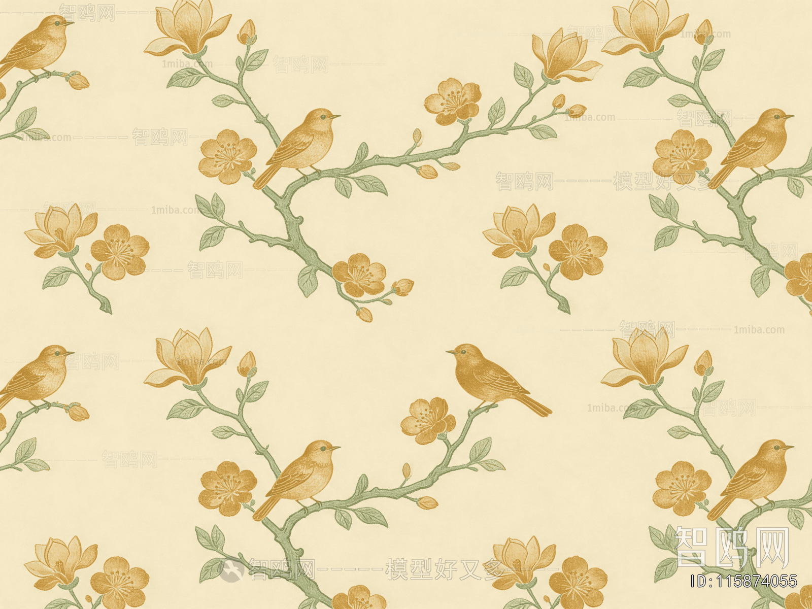 Animal And Plant Pattern Wallpaper