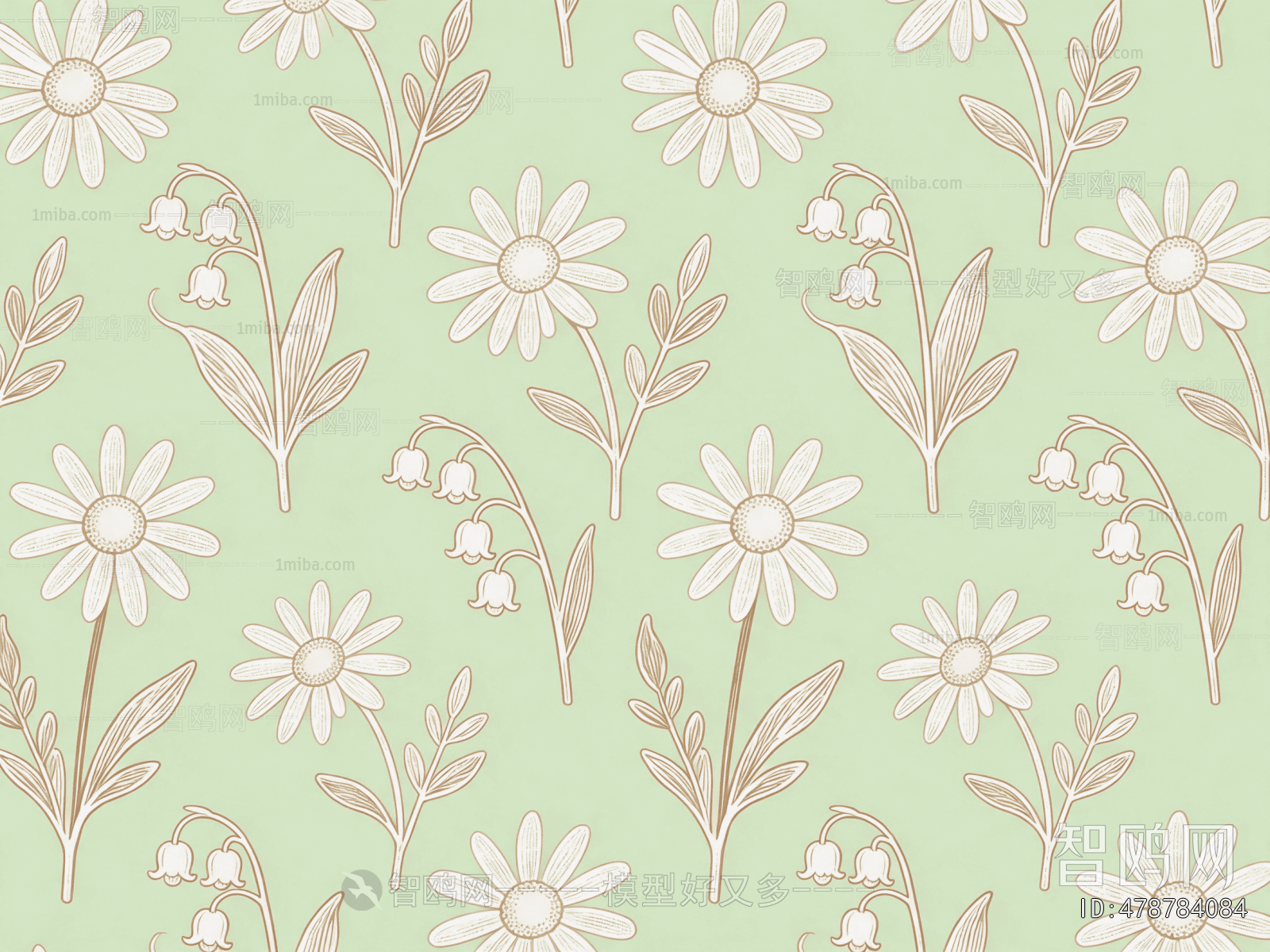 Animal And Plant Pattern Wallpaper