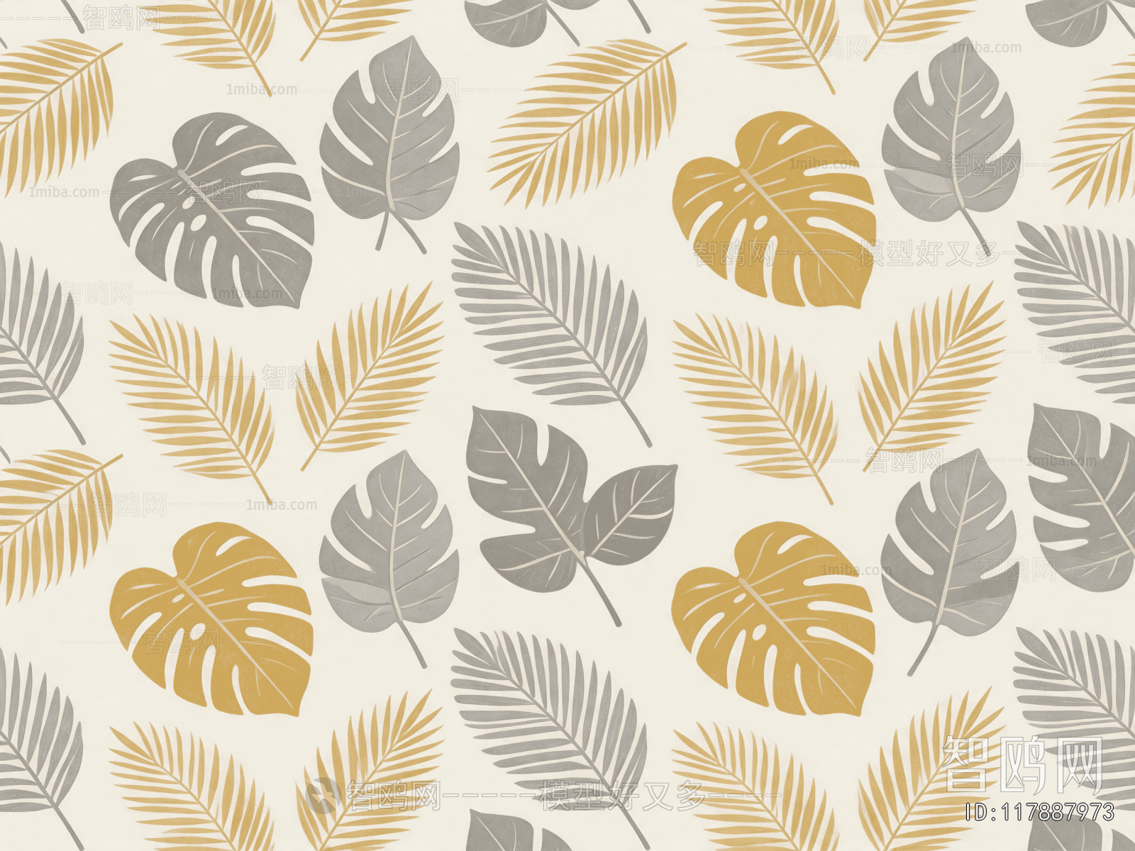 Animal And Plant Pattern Wallpaper