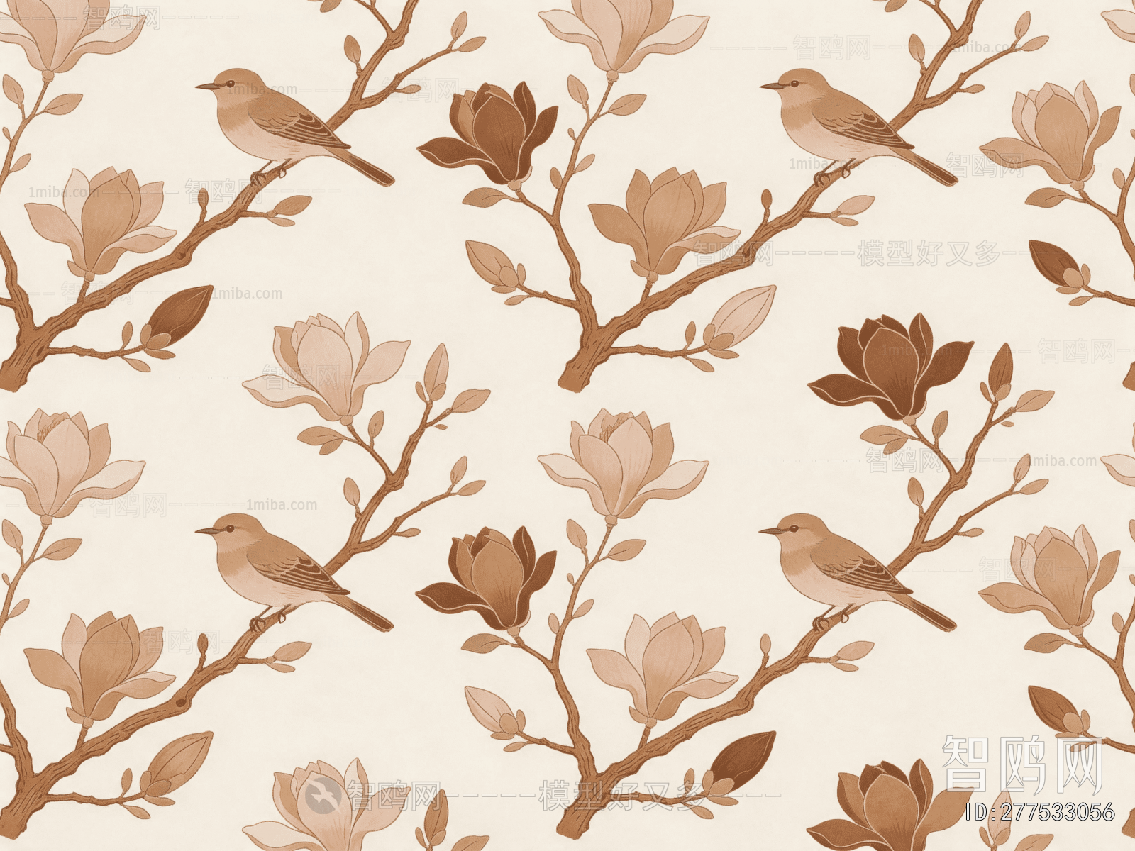 Animal And Plant Pattern Wallpaper