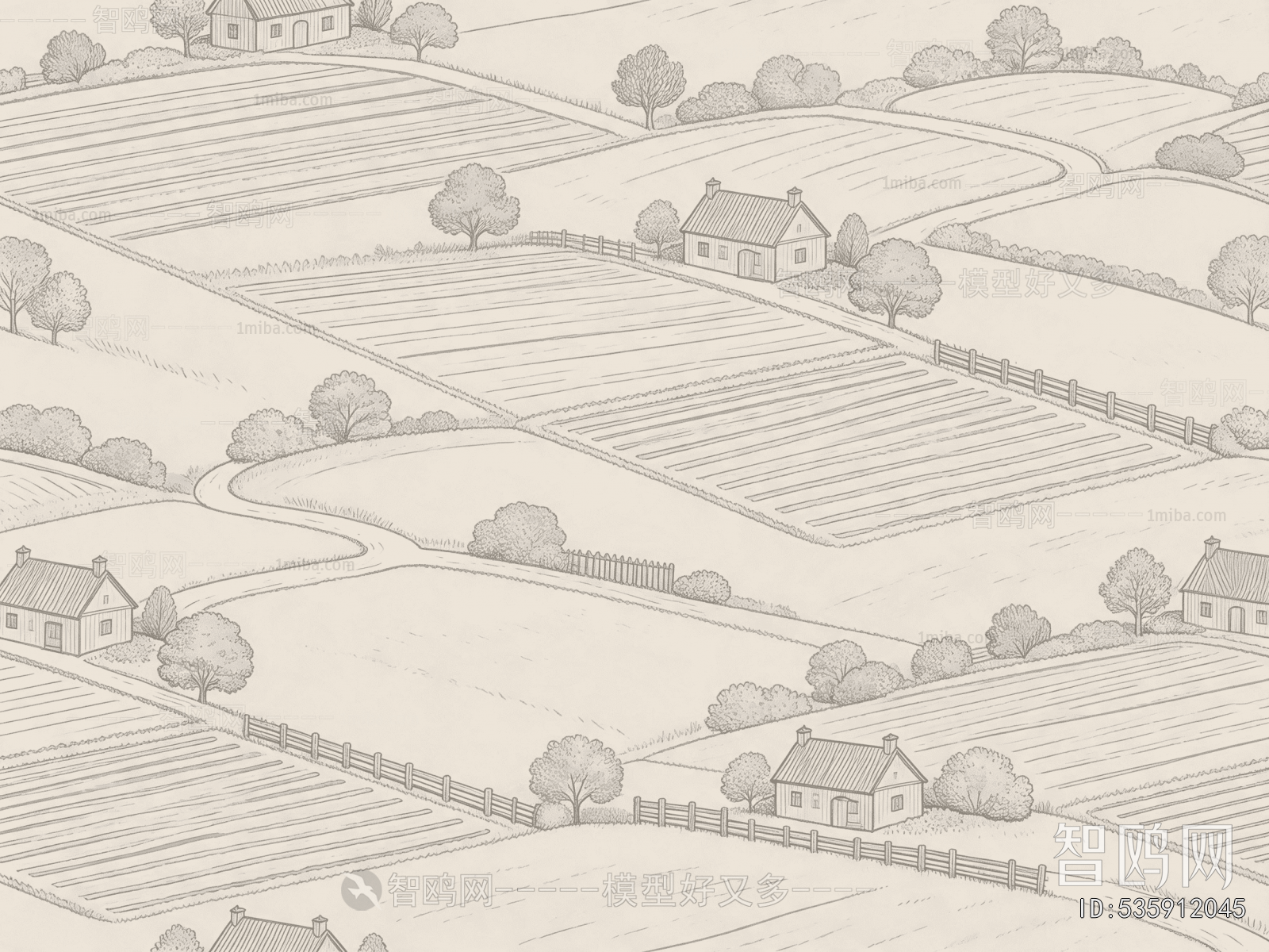 Animal And Plant Pattern Wallpaper