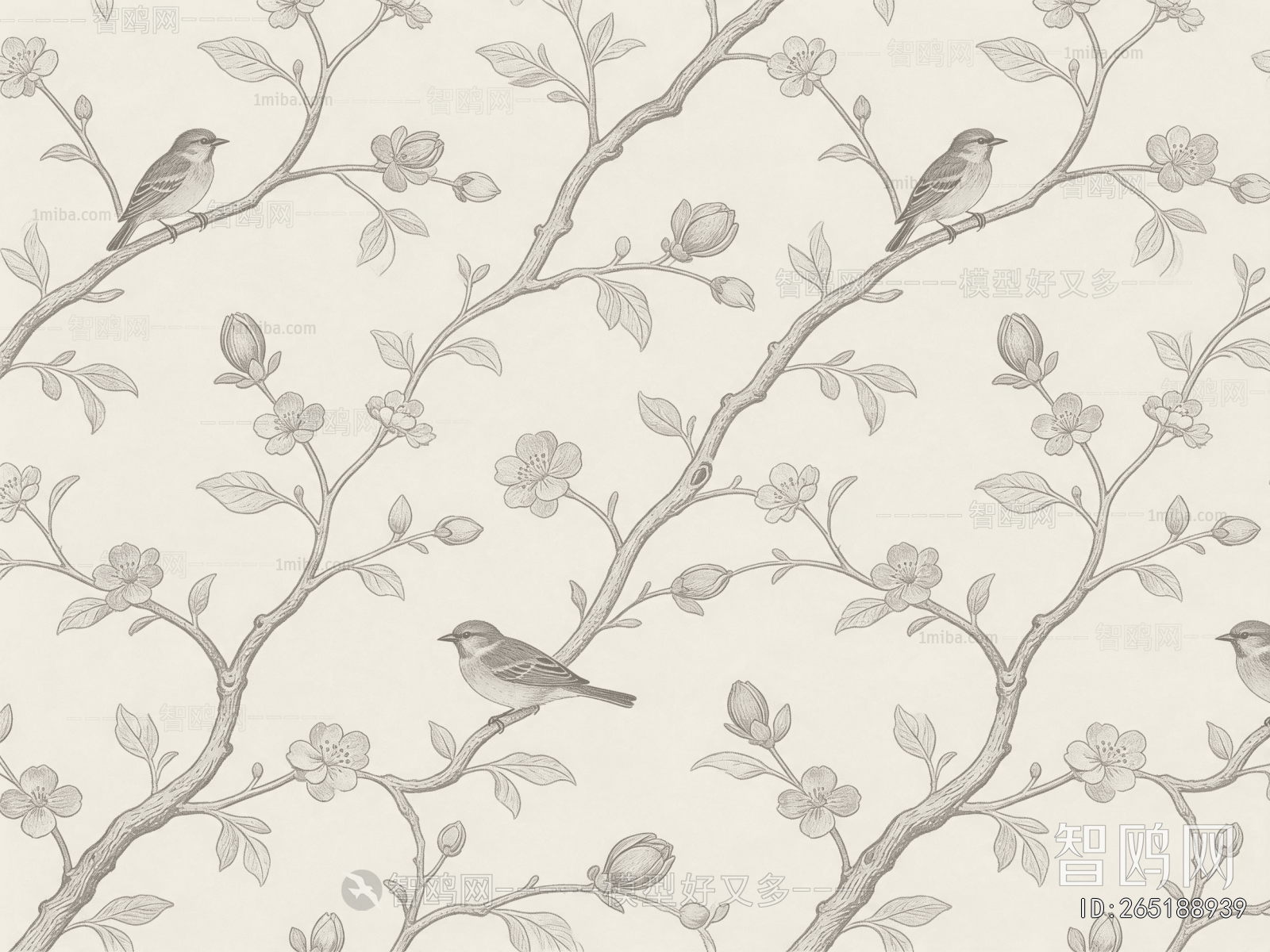 Animal And Plant Pattern Wallpaper