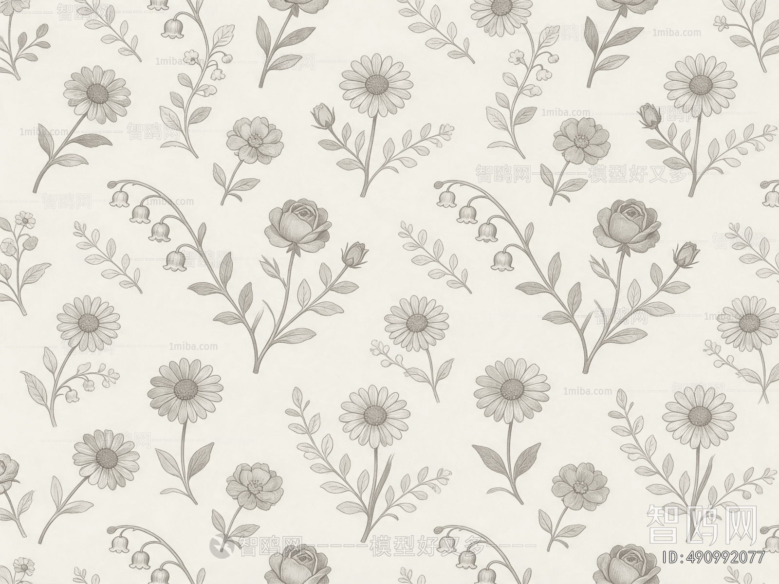 Animal And Plant Pattern Wallpaper