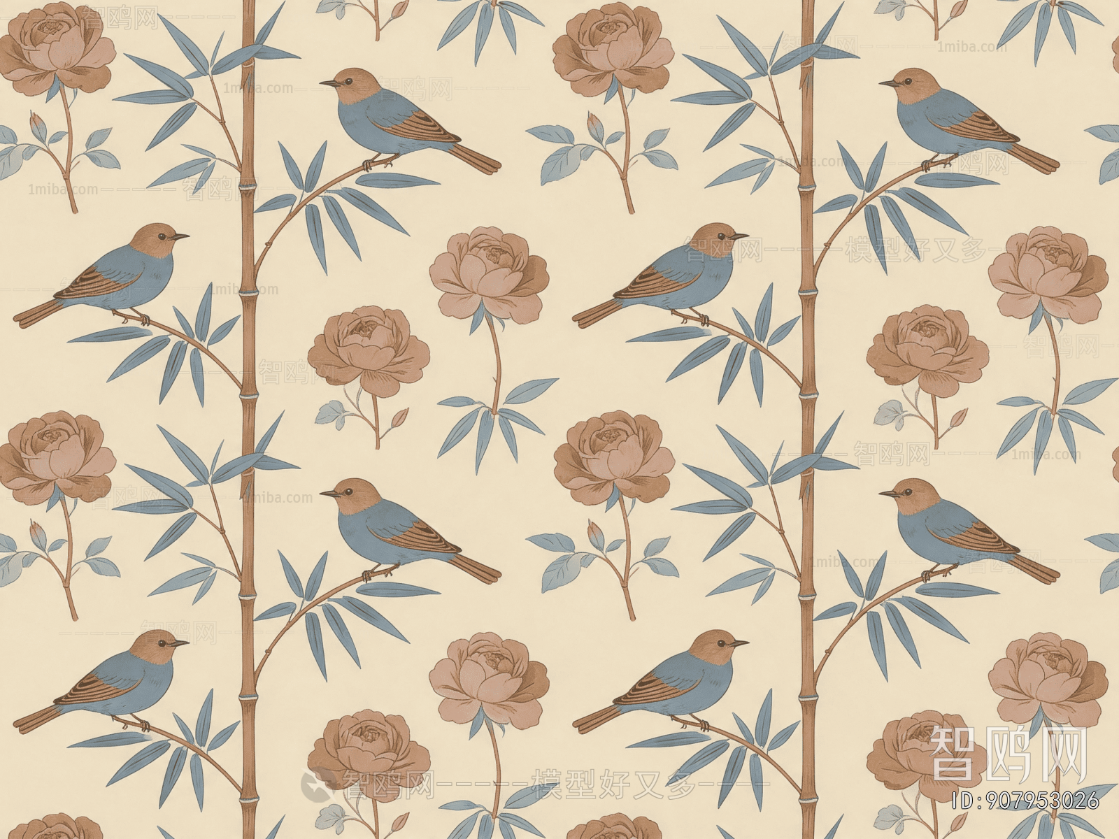 Animal And Plant Pattern Wallpaper