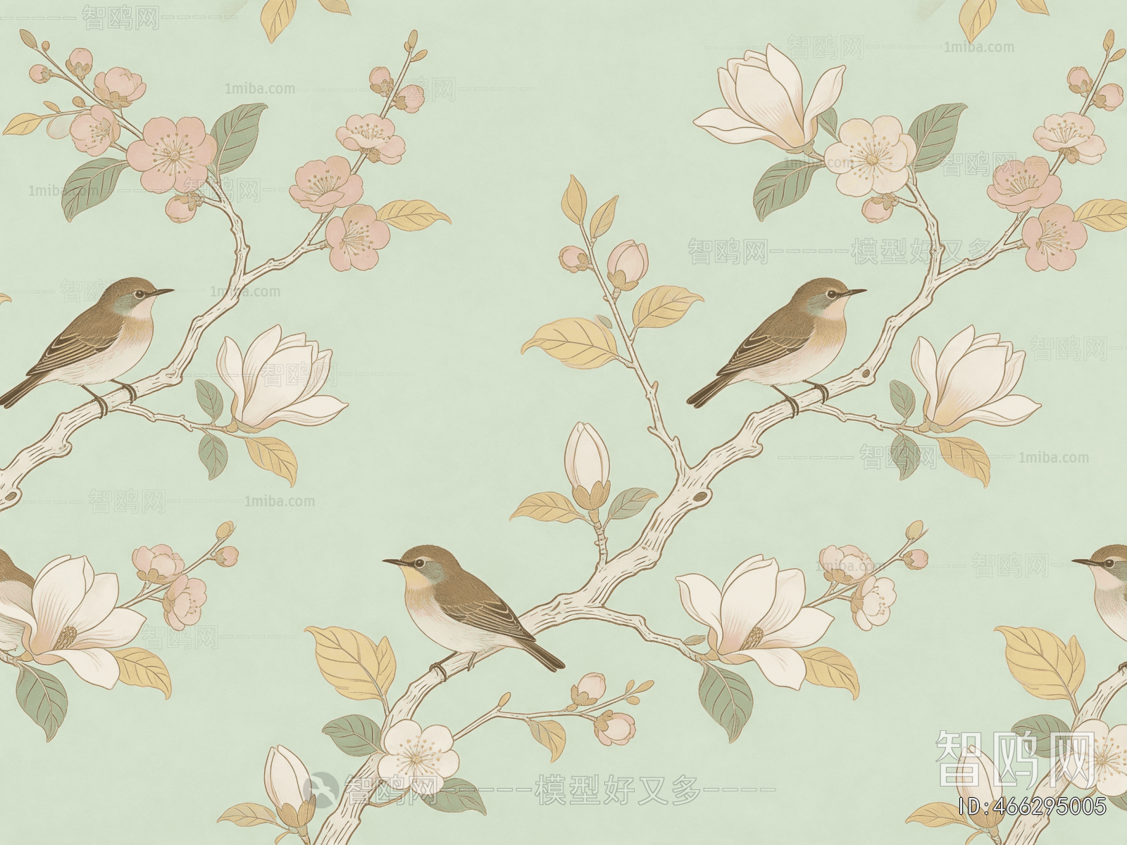 Animal And Plant Pattern Wallpaper