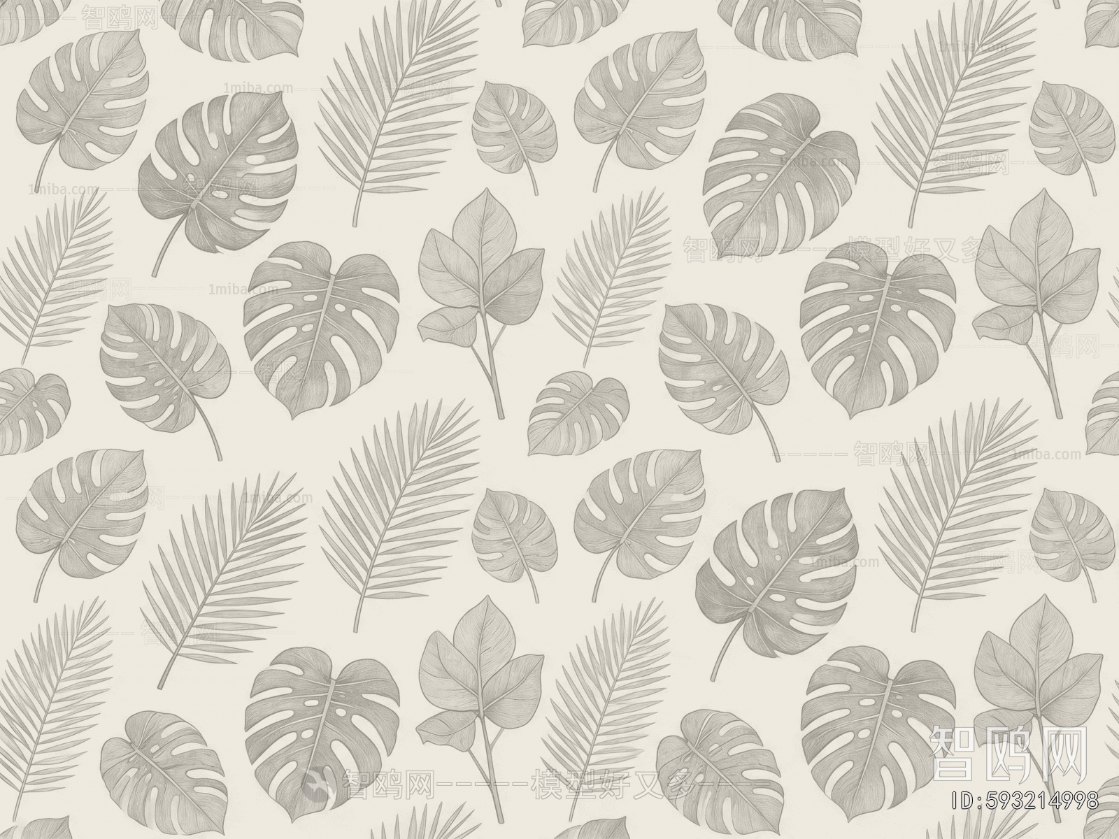 Animal And Plant Pattern Wallpaper
