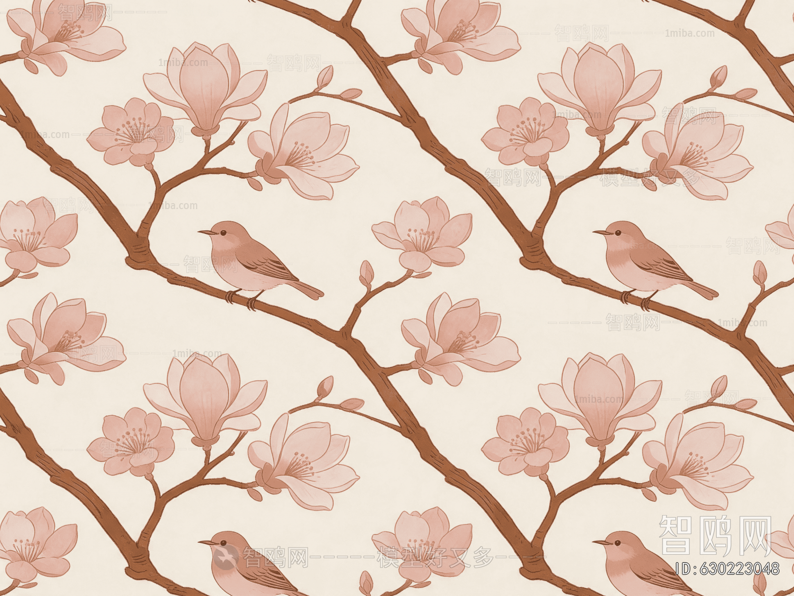 Animal And Plant Pattern Wallpaper