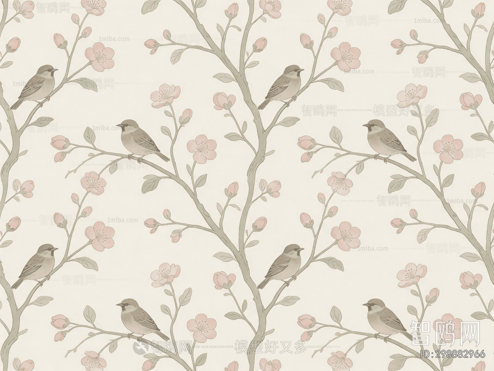 Animal And Plant Pattern Wallpaper