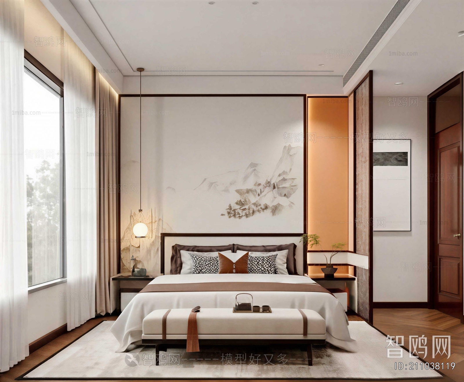 New Chinese Style Bedroom