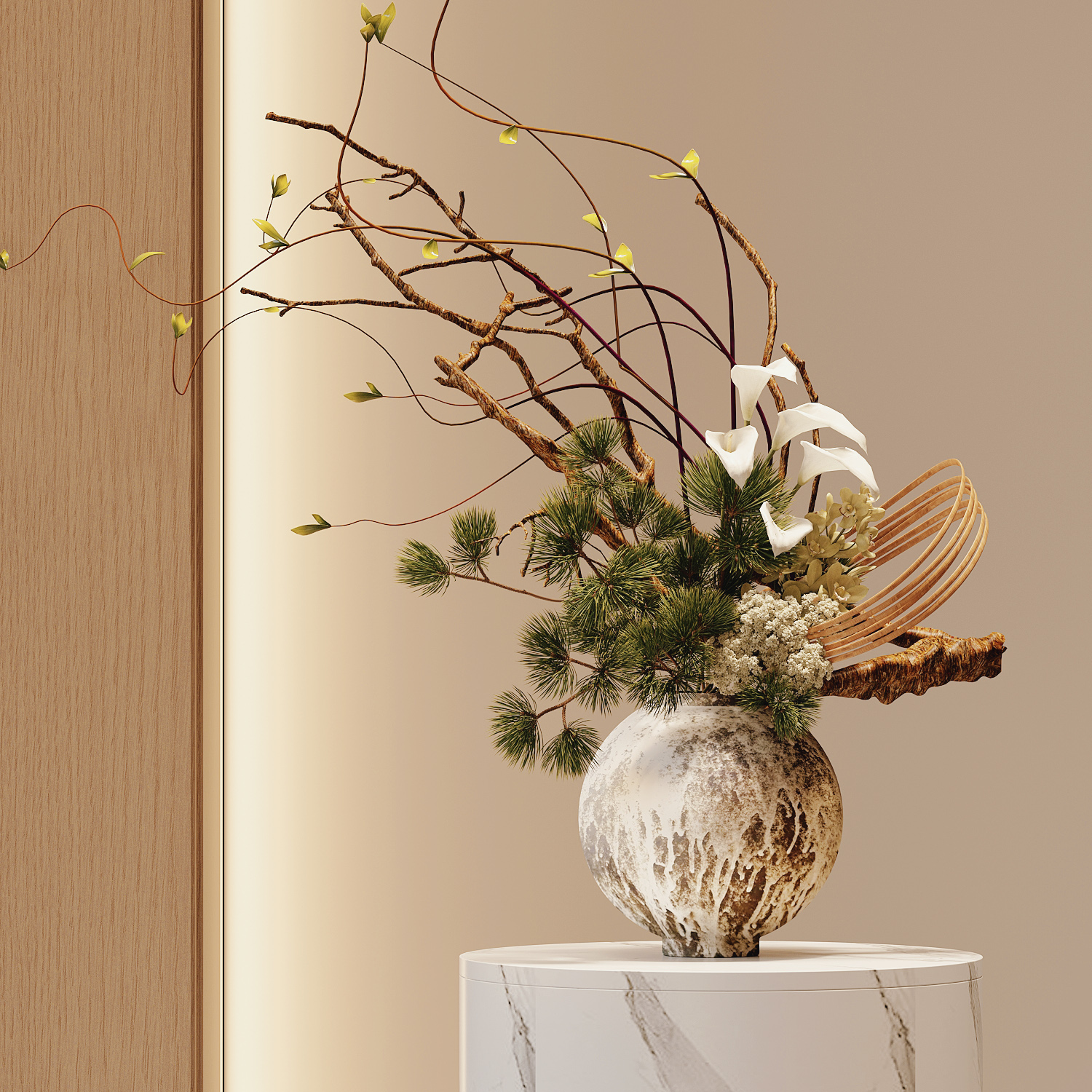 New Chinese Style Flower Arrangement