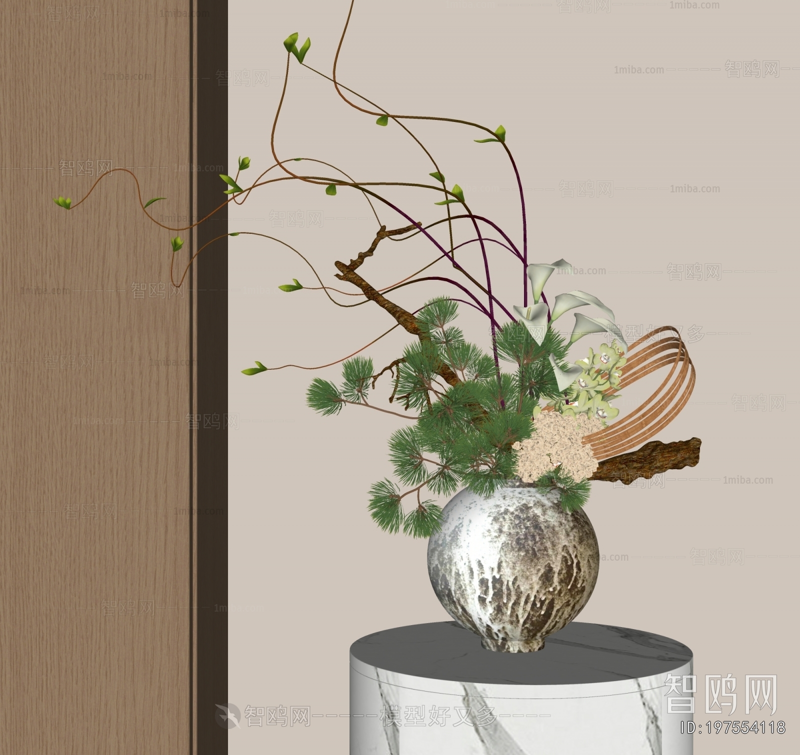 New Chinese Style Flower Arrangement