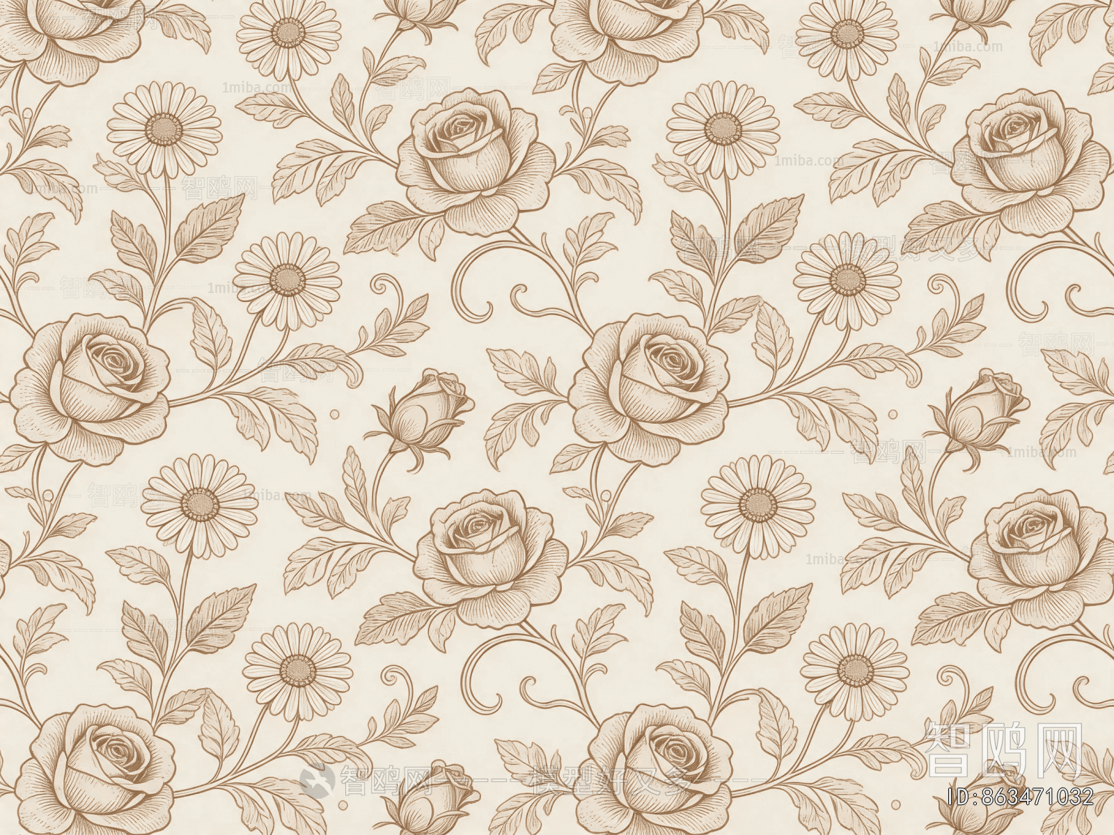 Animal And Plant Pattern Wallpaper