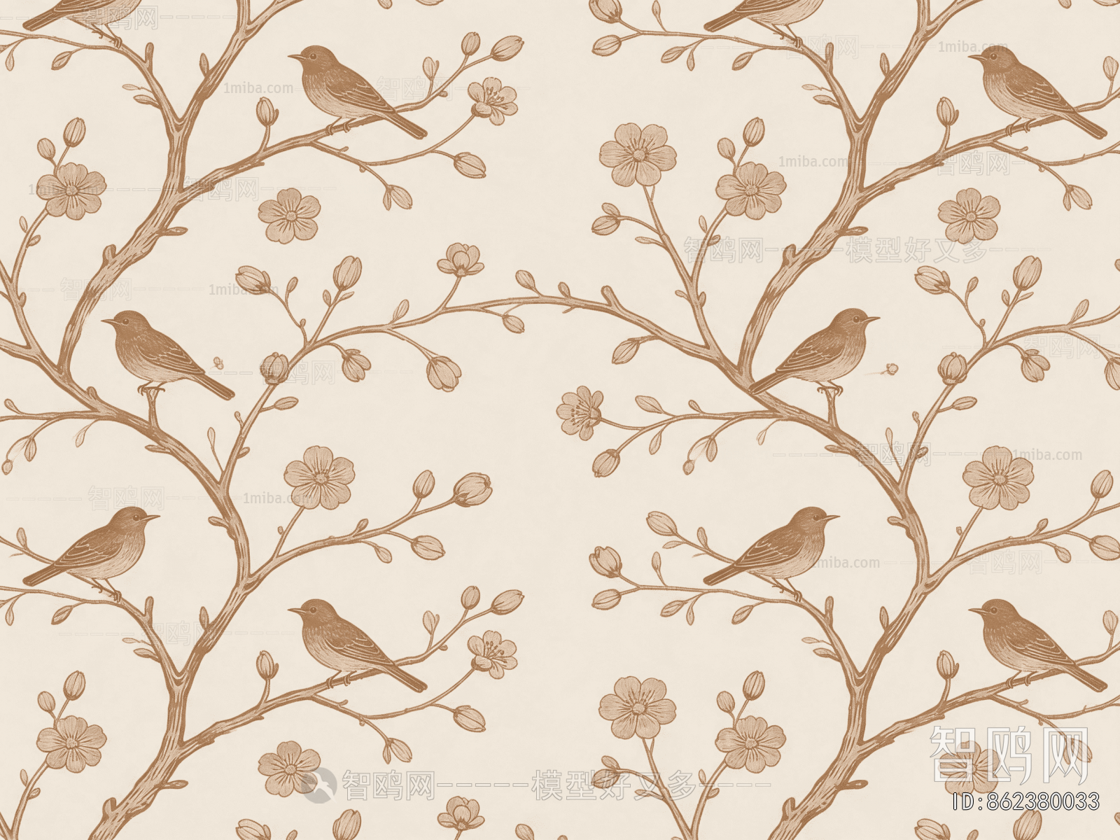 Animal And Plant Pattern Wallpaper