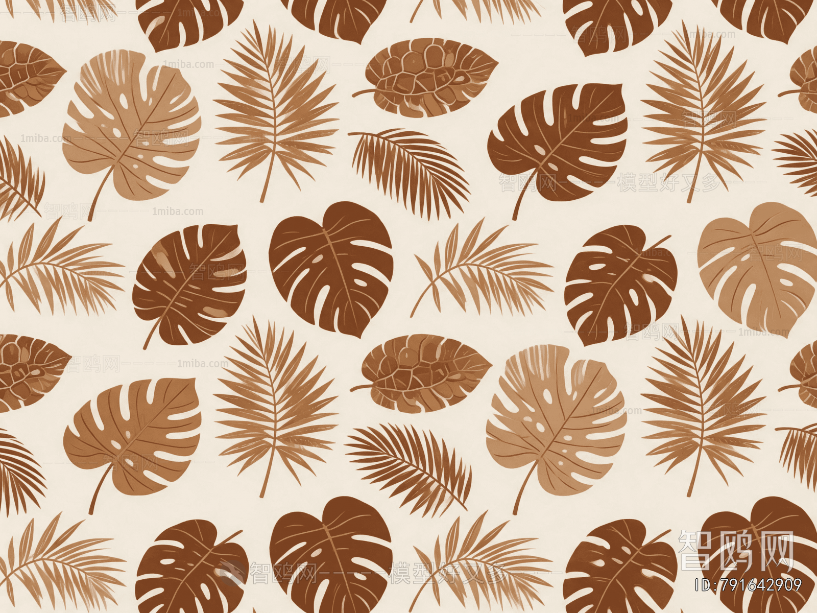 Animal And Plant Pattern Wallpaper