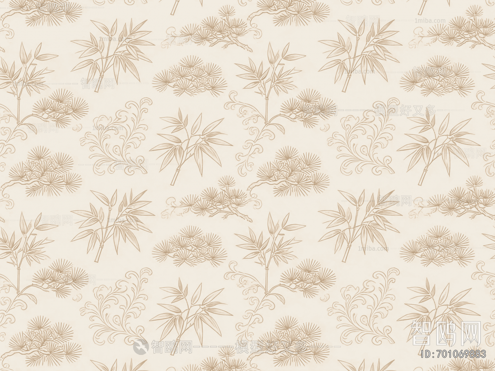 Animal And Plant Pattern Wallpaper