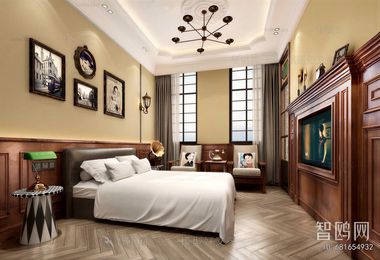 Retro Style Bedroom