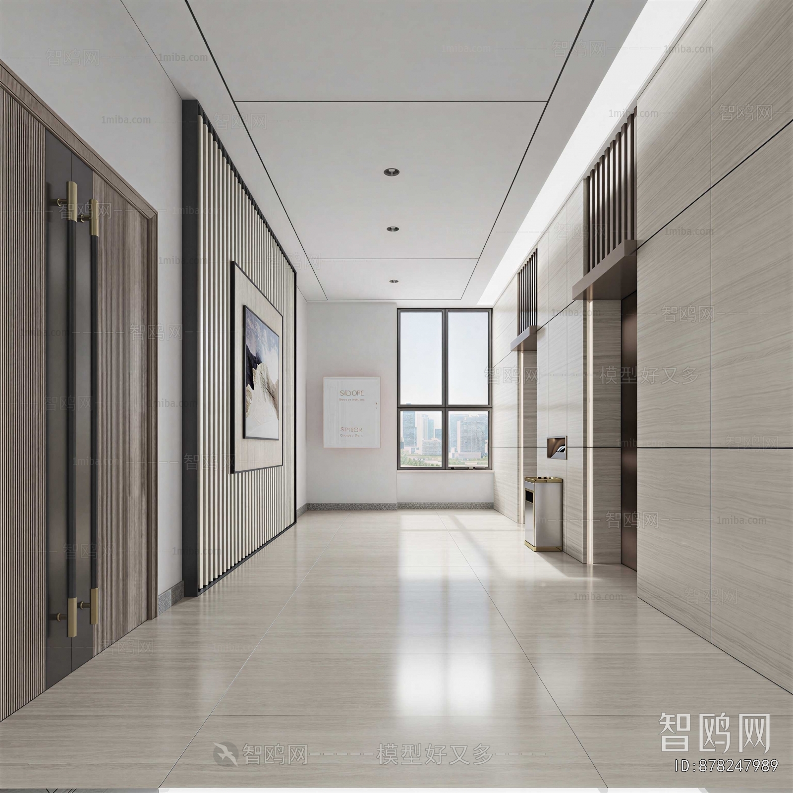 Modern Office Elevator Hall