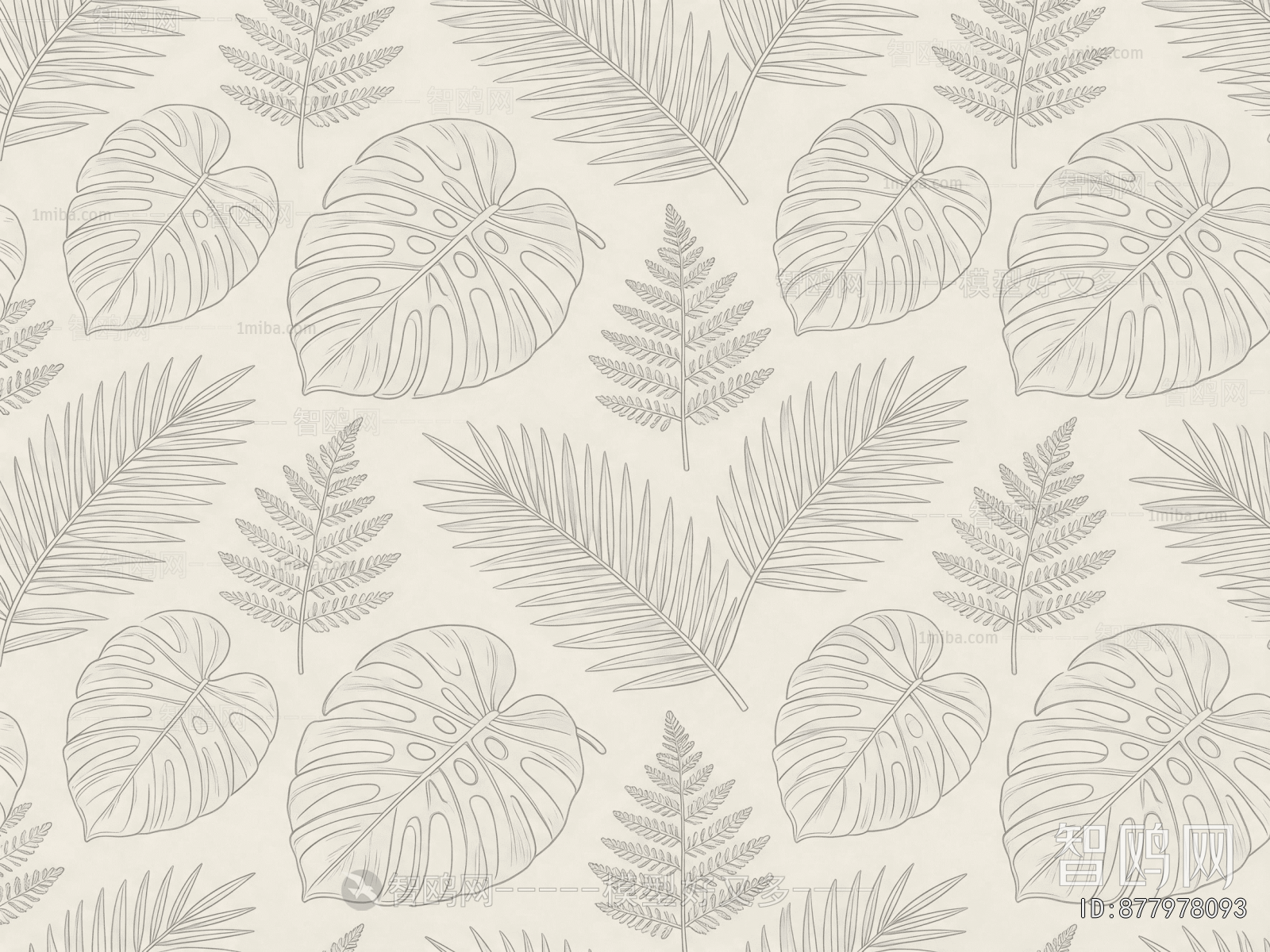 Animal And Plant Pattern Wallpaper
