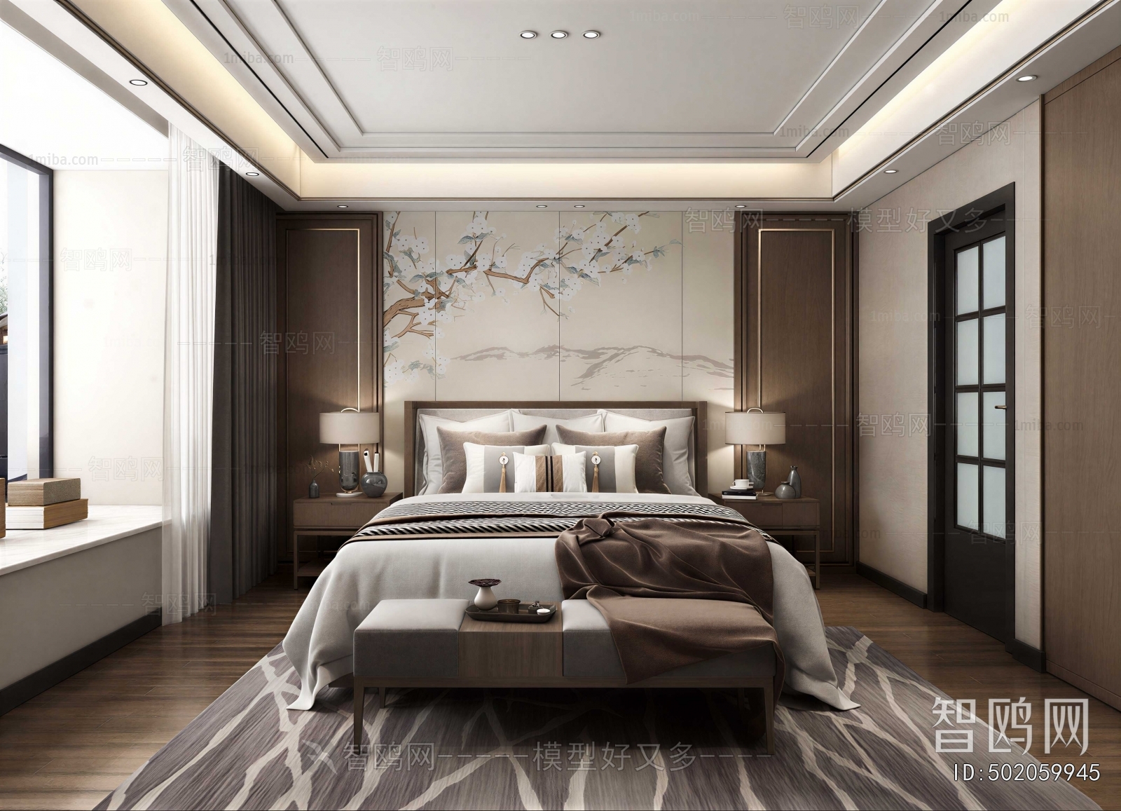 New Chinese Style Bedroom