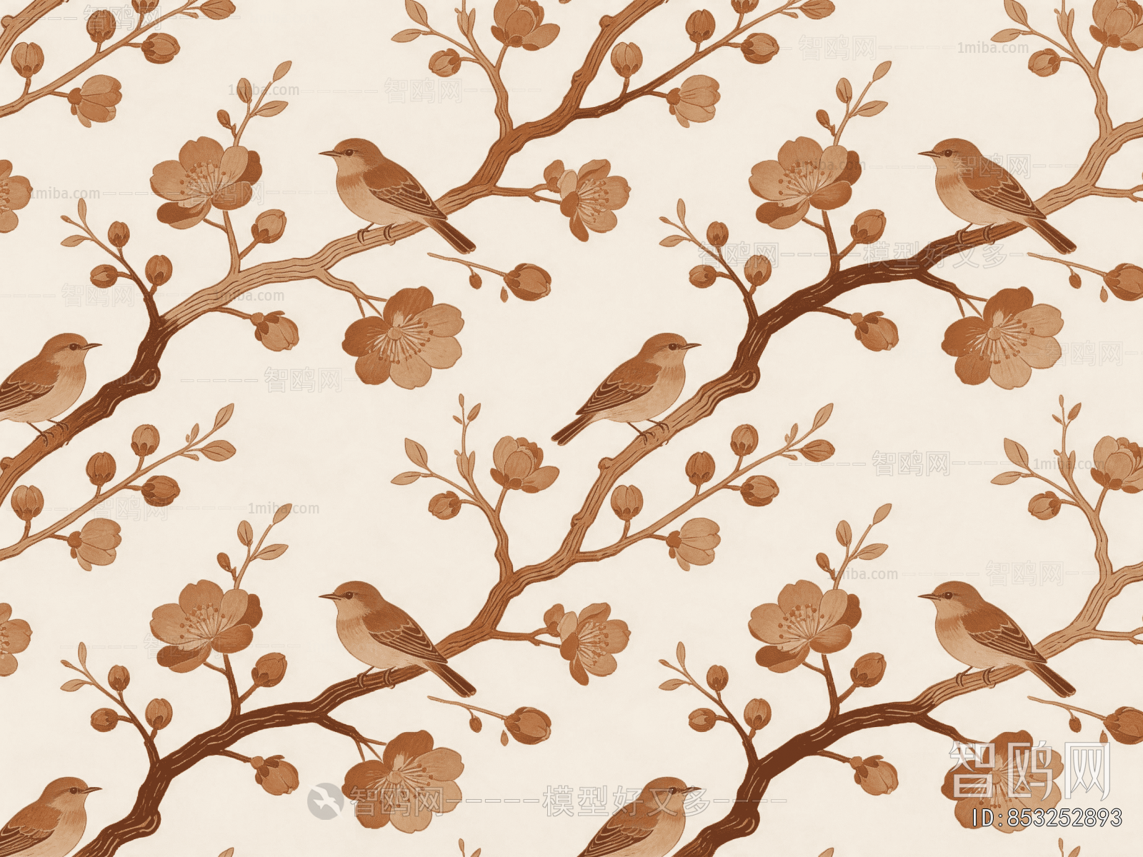 Animal And Plant Pattern Wallpaper