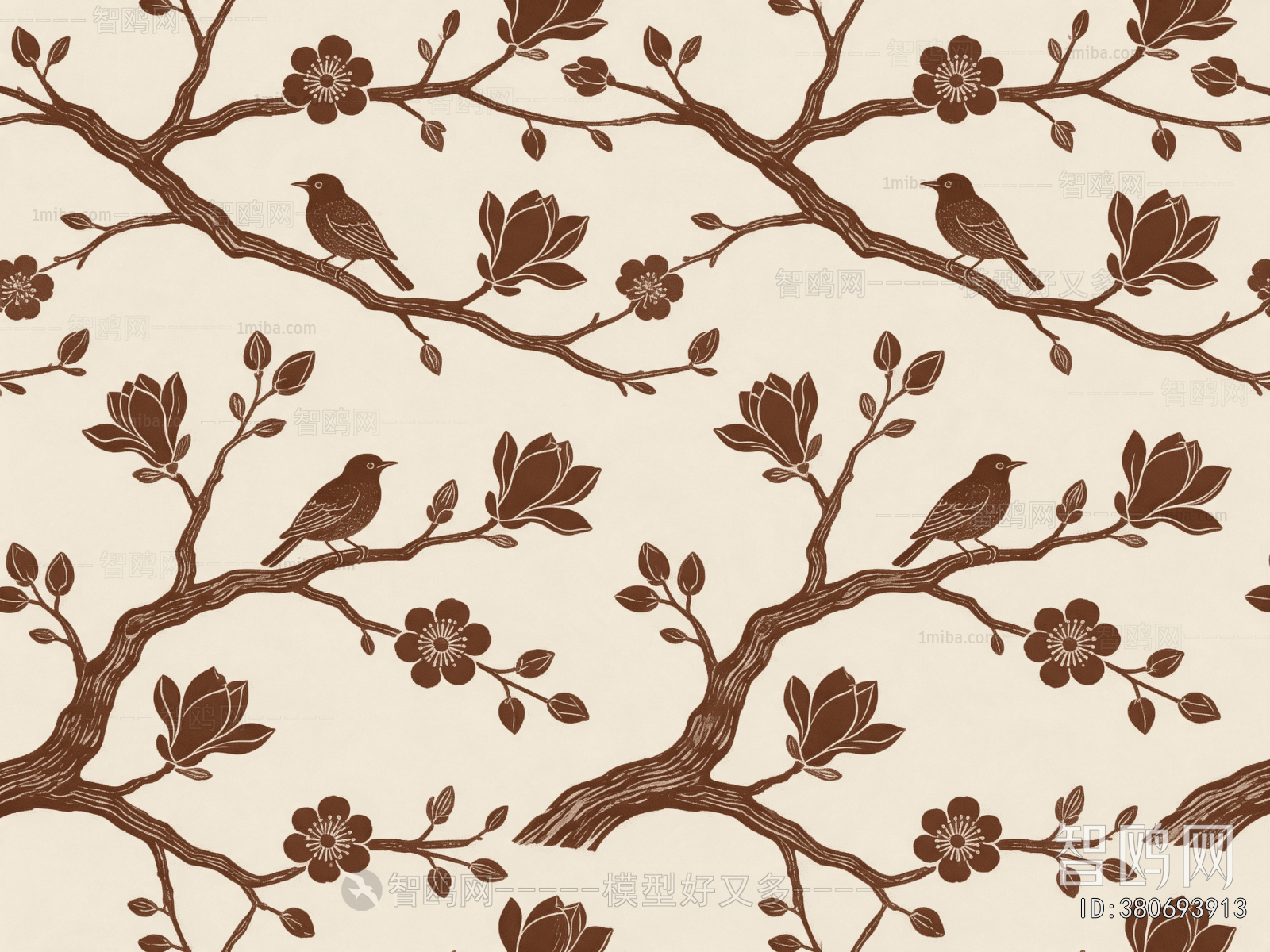 Animal And Plant Pattern Wallpaper