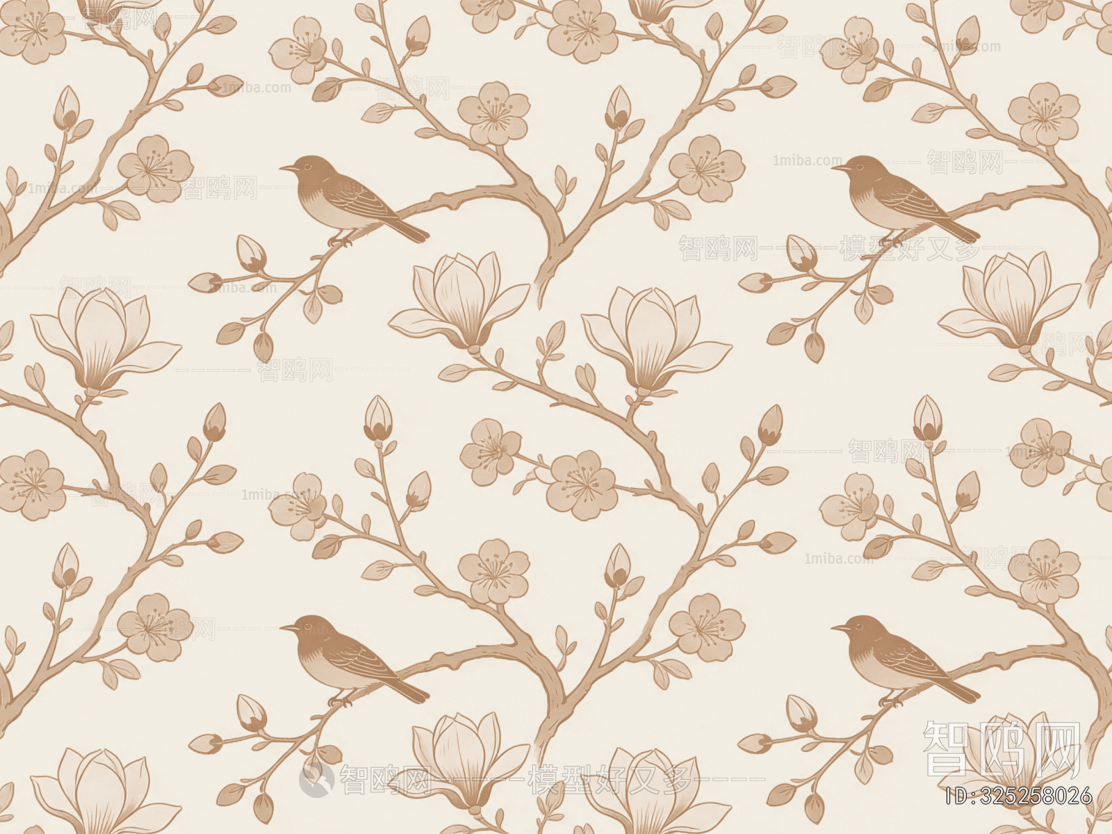 Animal And Plant Pattern Wallpaper
