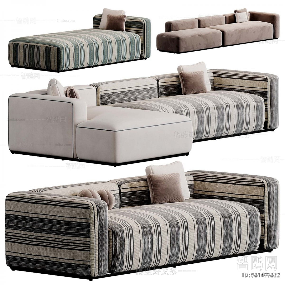 Modern Multi Person Sofa