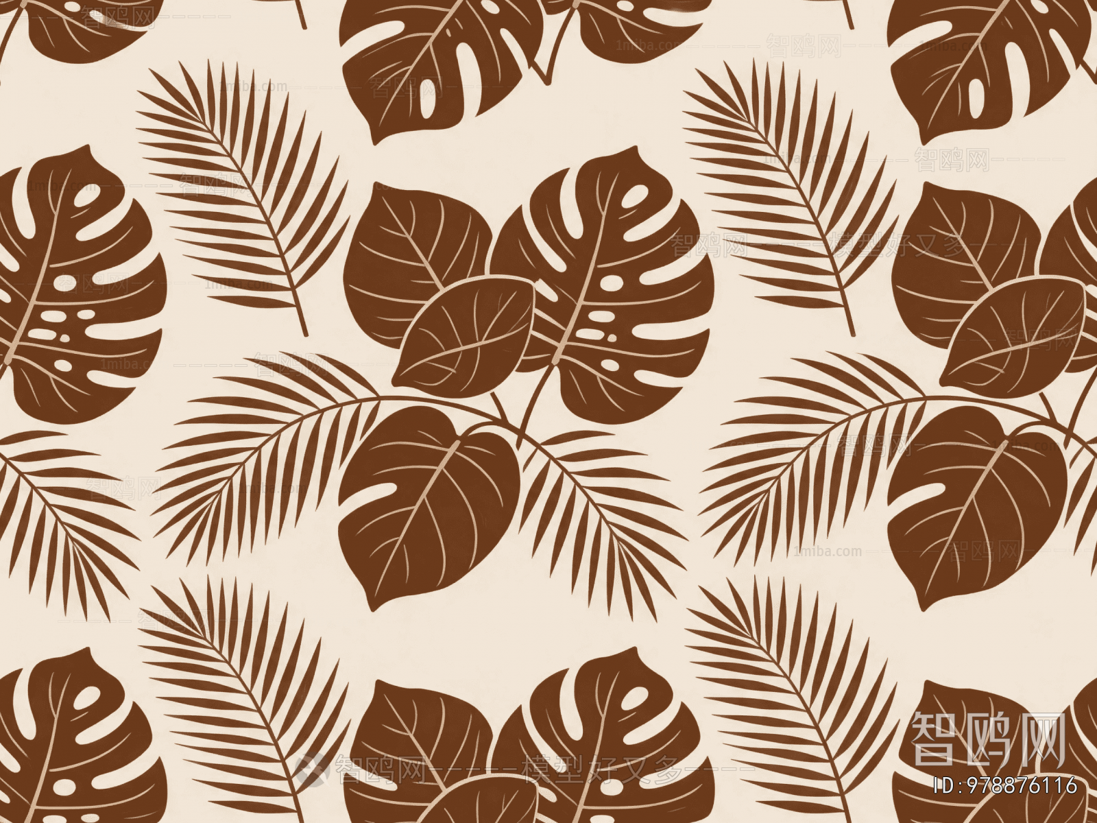 Animal And Plant Pattern Wallpaper