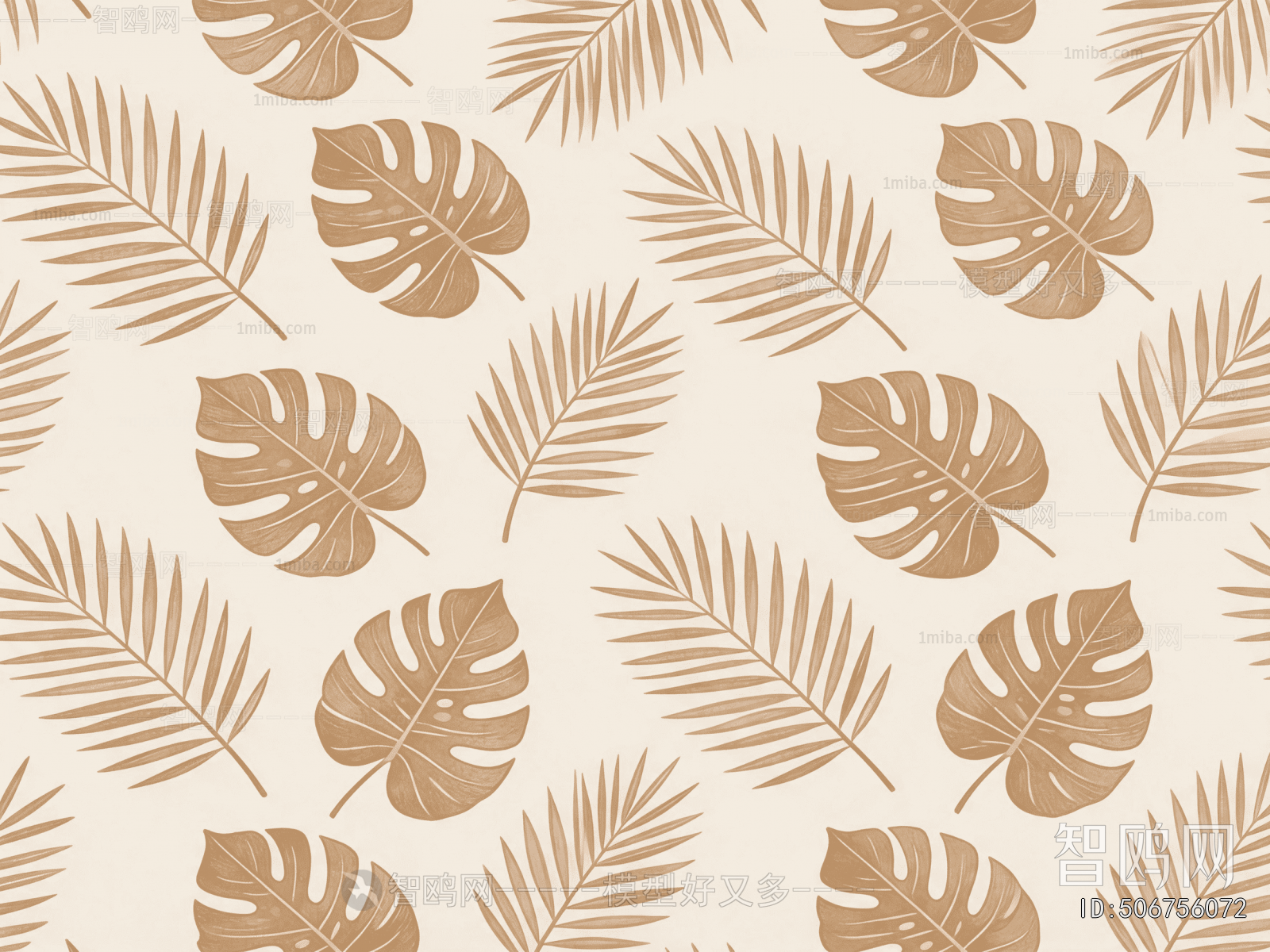 Animal And Plant Pattern Wallpaper