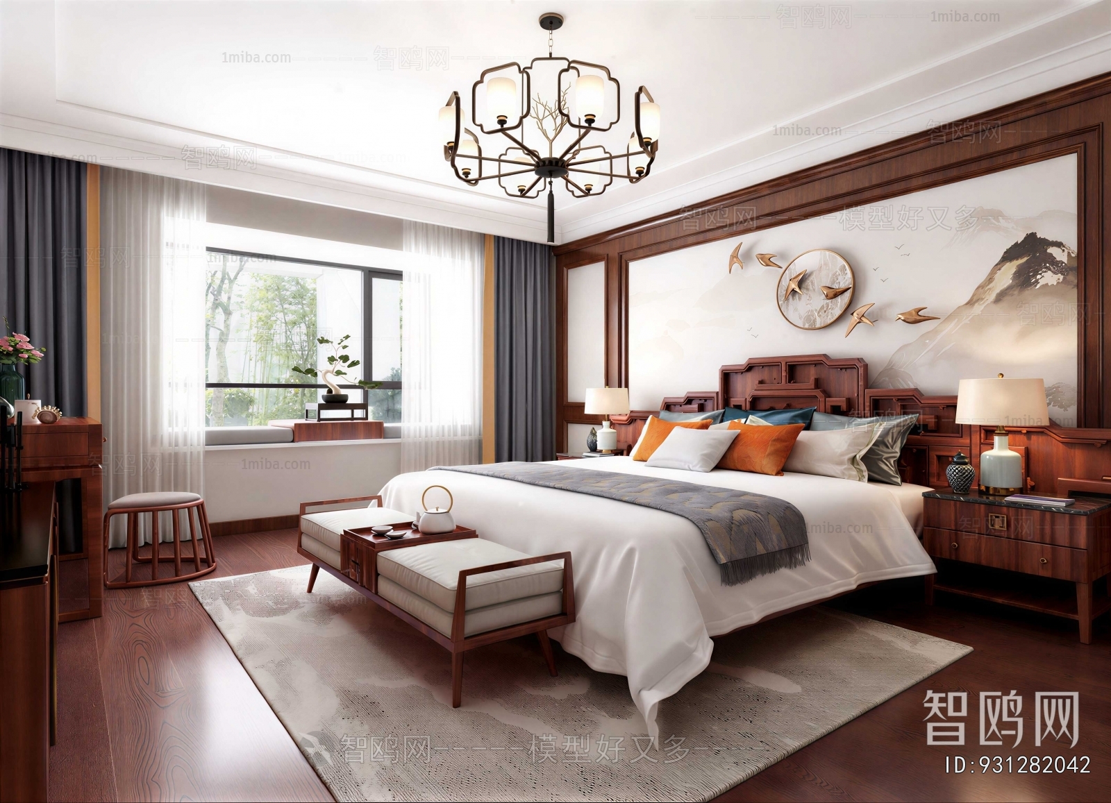 New Chinese Style Bedroom