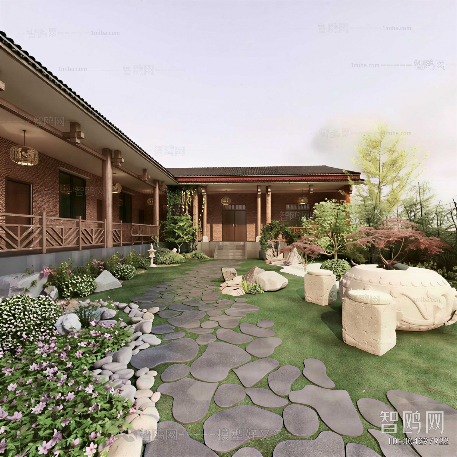 New Chinese Style Courtyard/landscape