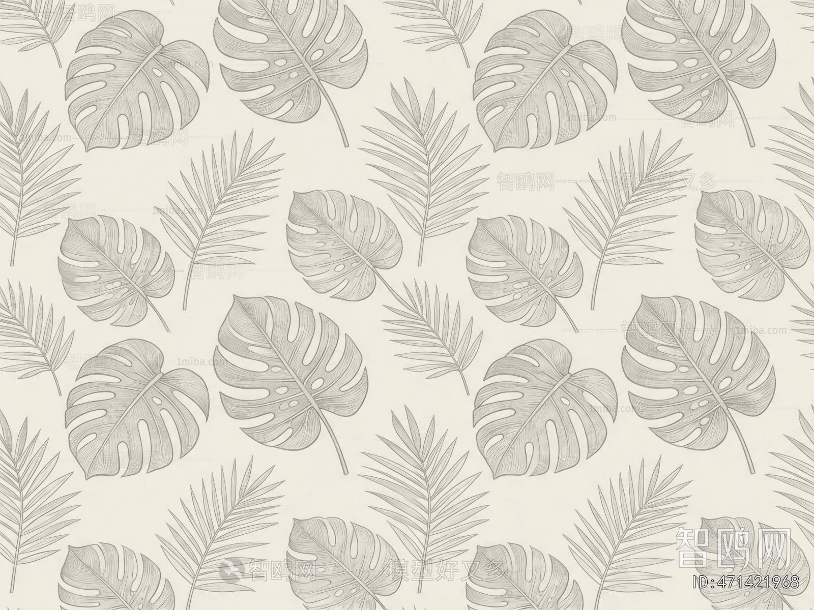 Animal And Plant Pattern Wallpaper