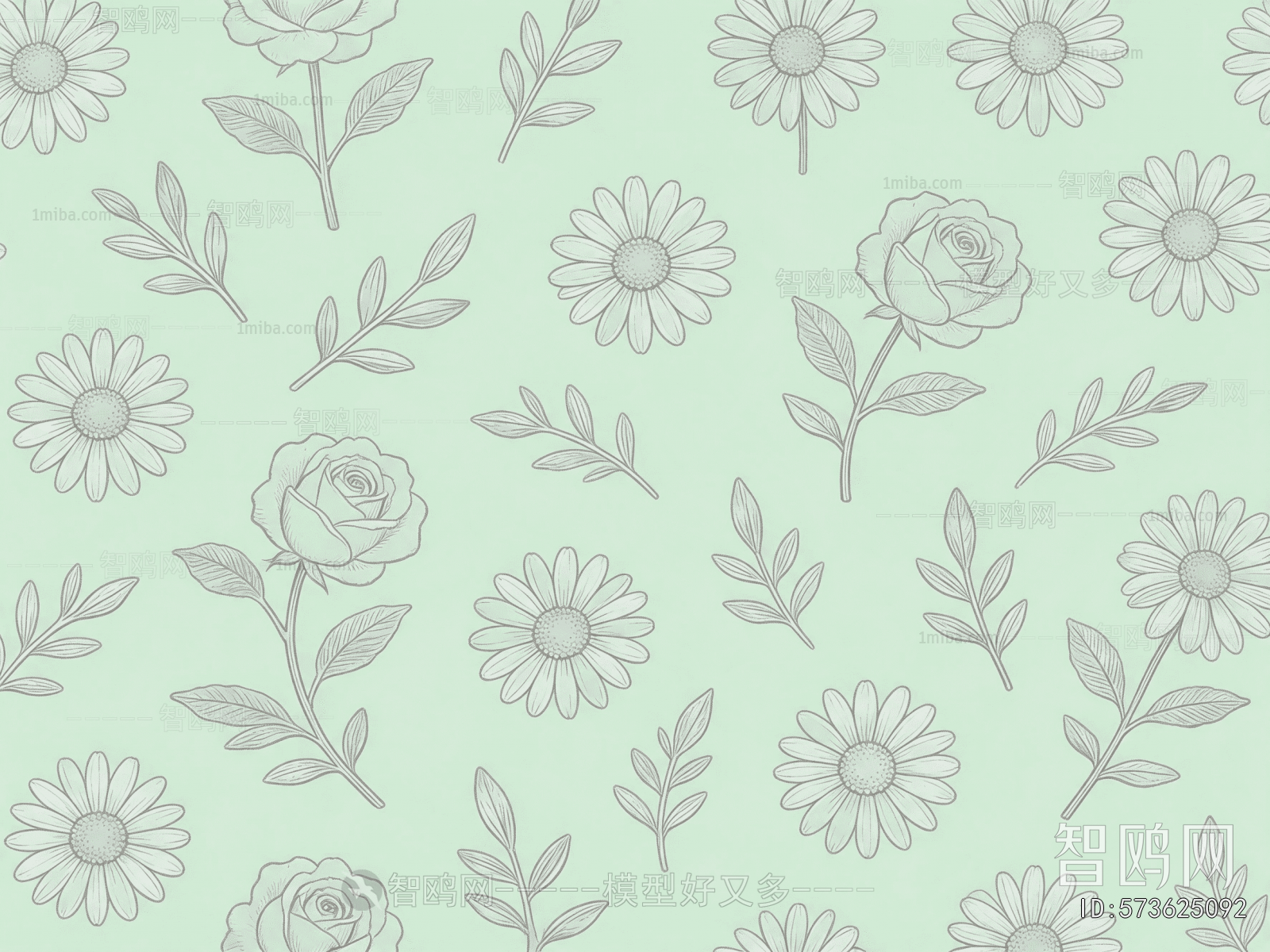 Animal And Plant Pattern Wallpaper