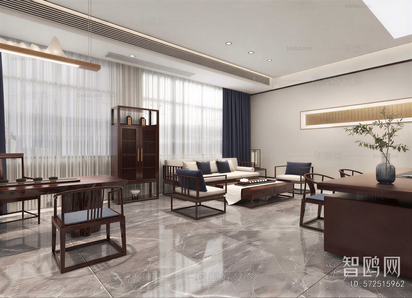 New Chinese Style A Living Room