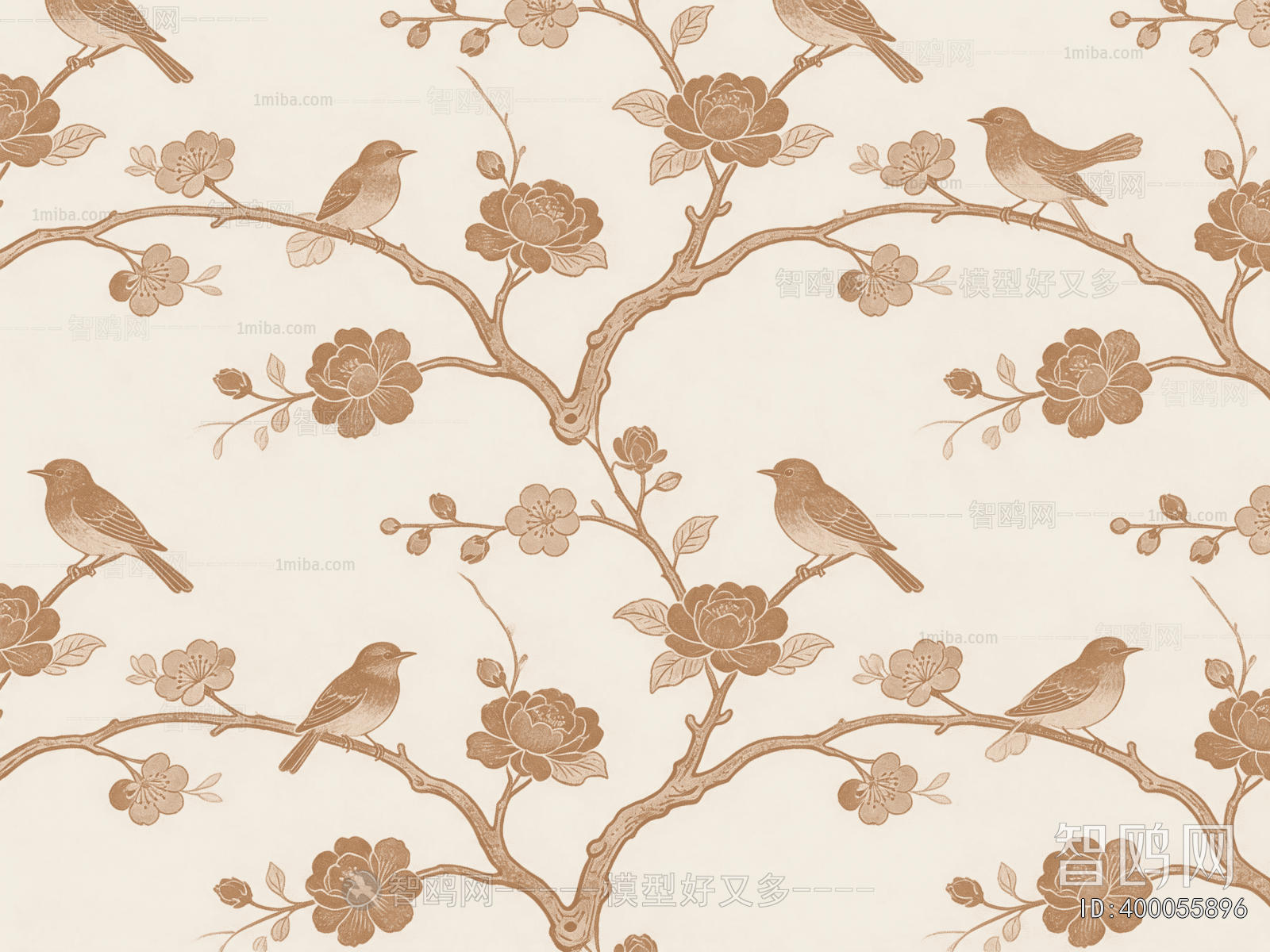 Animal And Plant Pattern Wallpaper