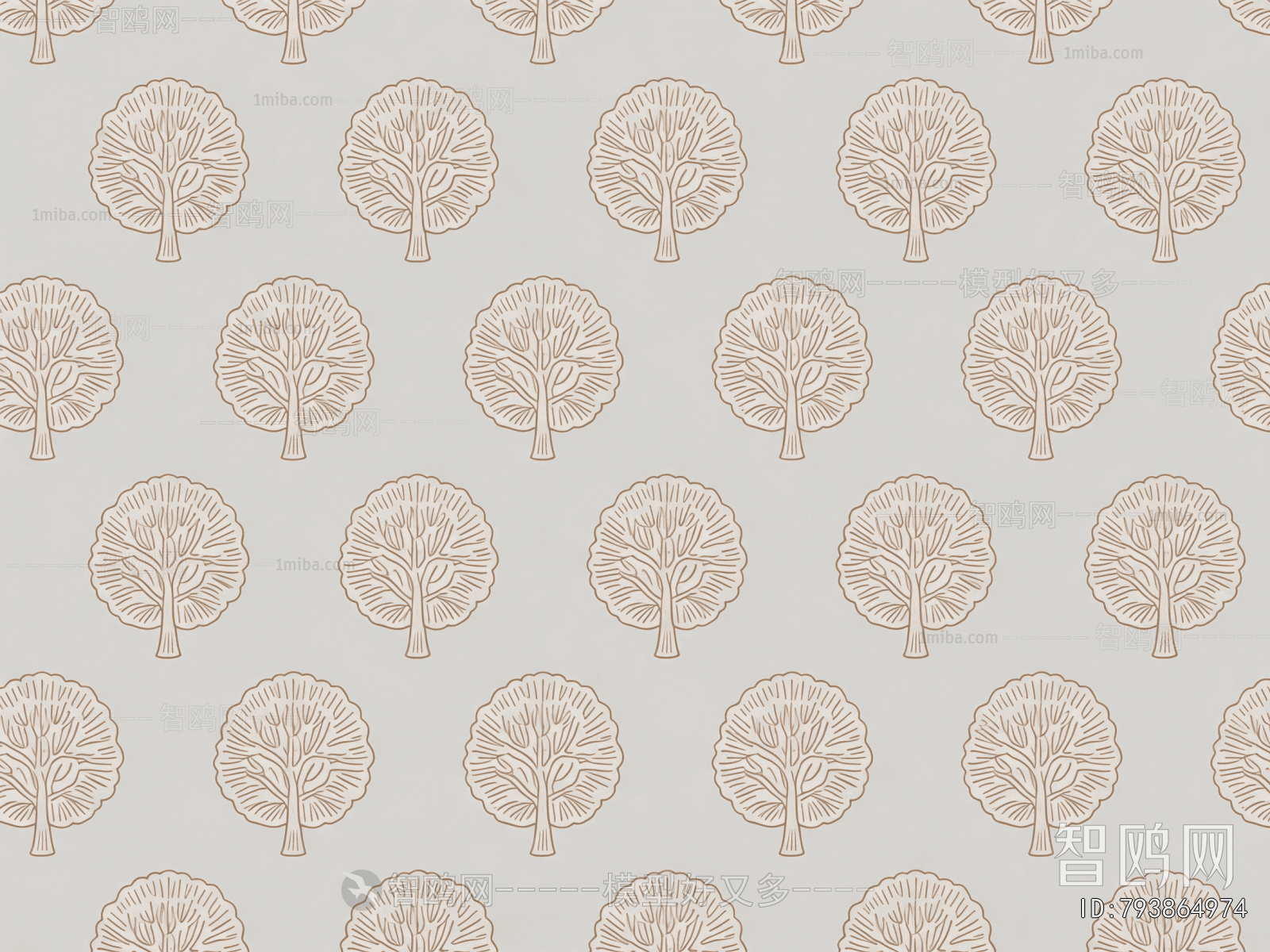 Animal And Plant Pattern Wallpaper