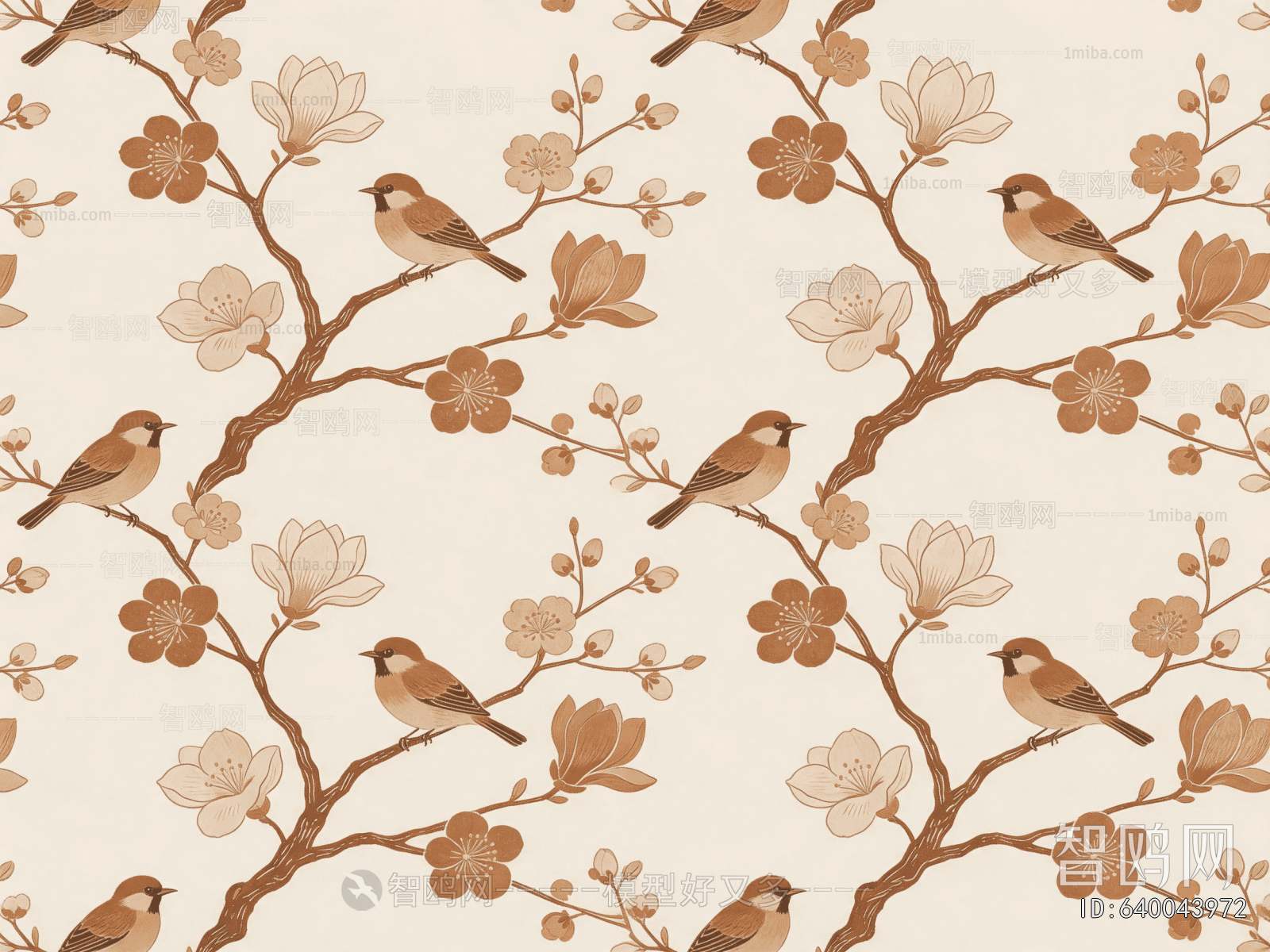 Animal And Plant Pattern Wallpaper