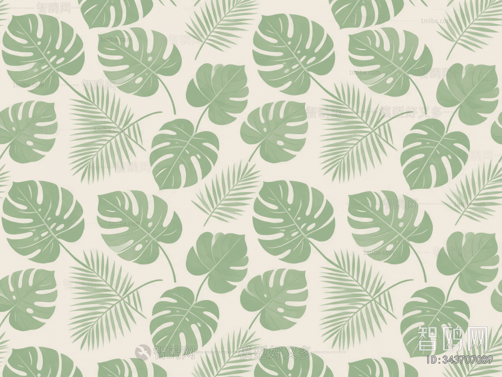 Animal And Plant Pattern Wallpaper