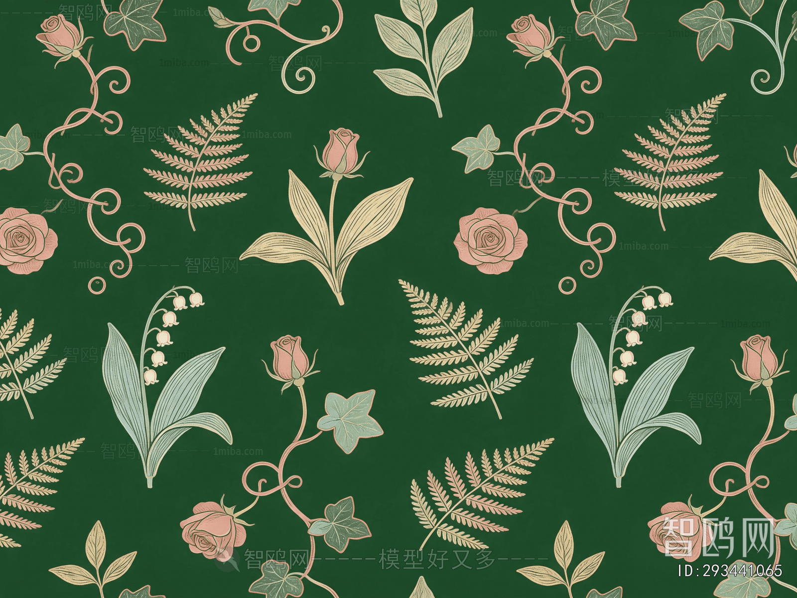 Animal And Plant Pattern Wallpaper