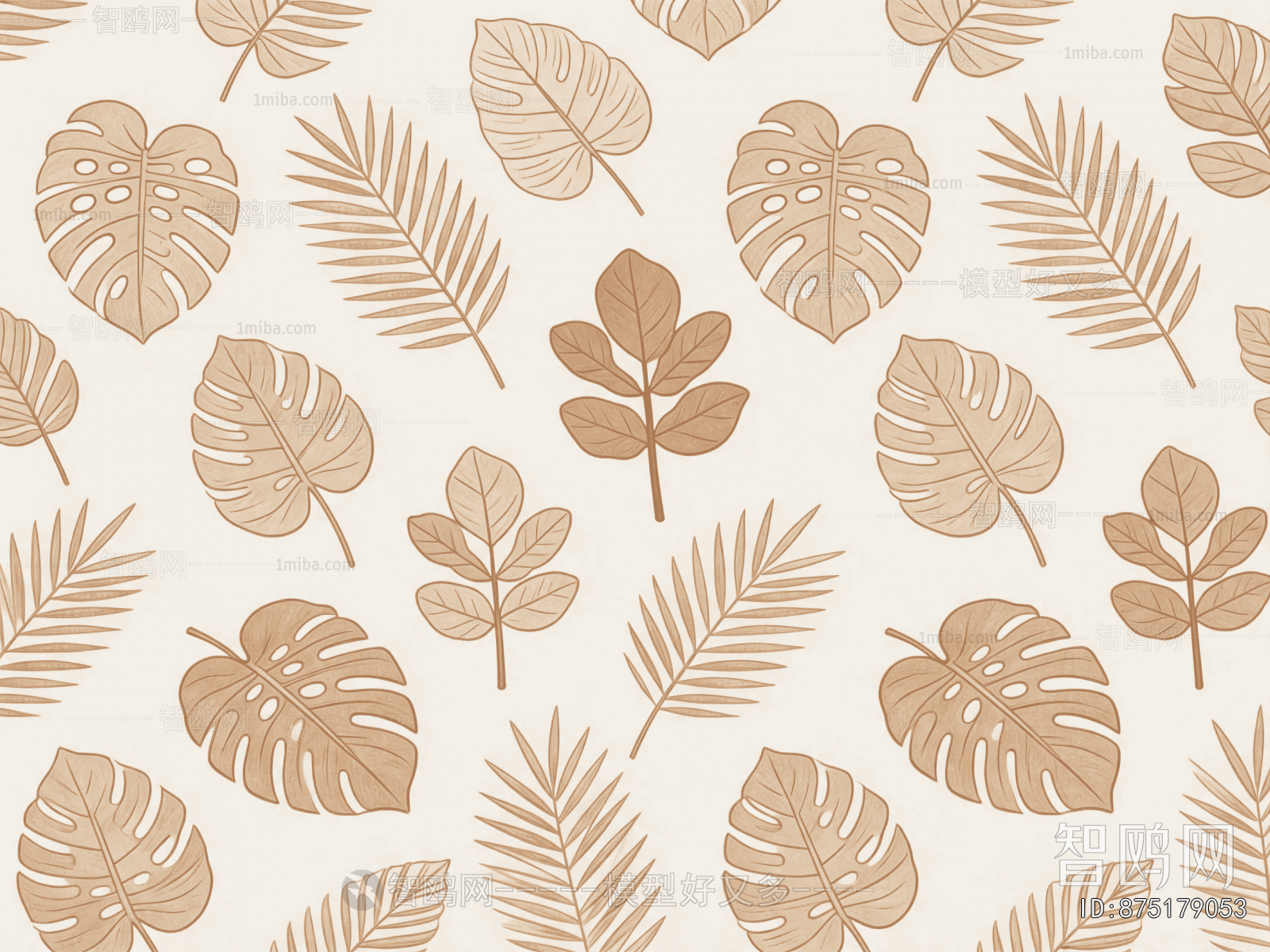 Animal And Plant Pattern Wallpaper