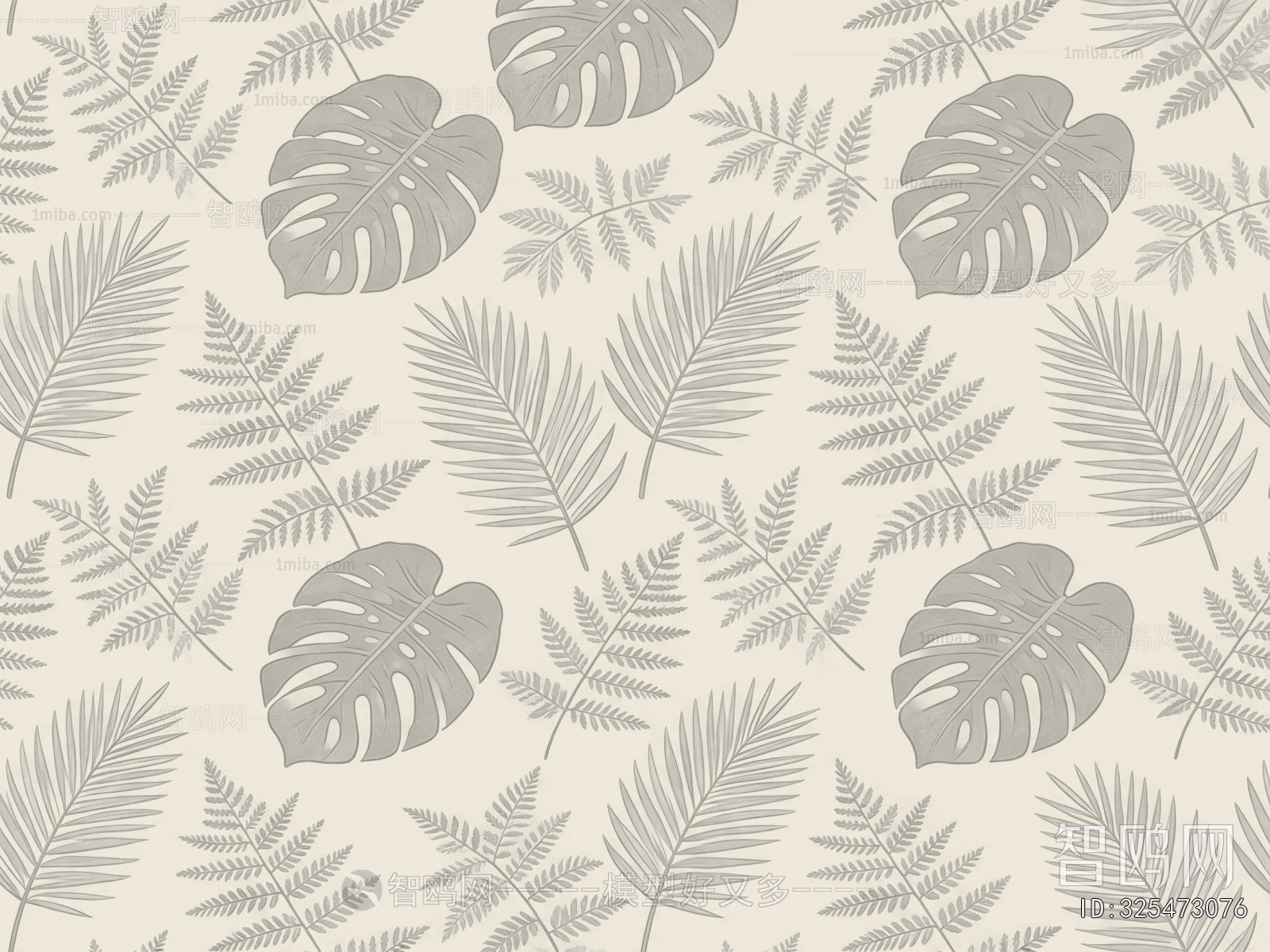 Animal And Plant Pattern Wallpaper